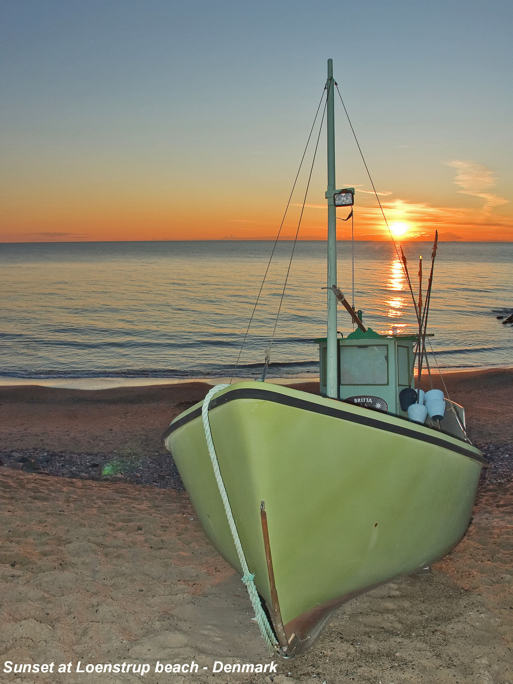 Sunset at Loenstrup beach - Denmark