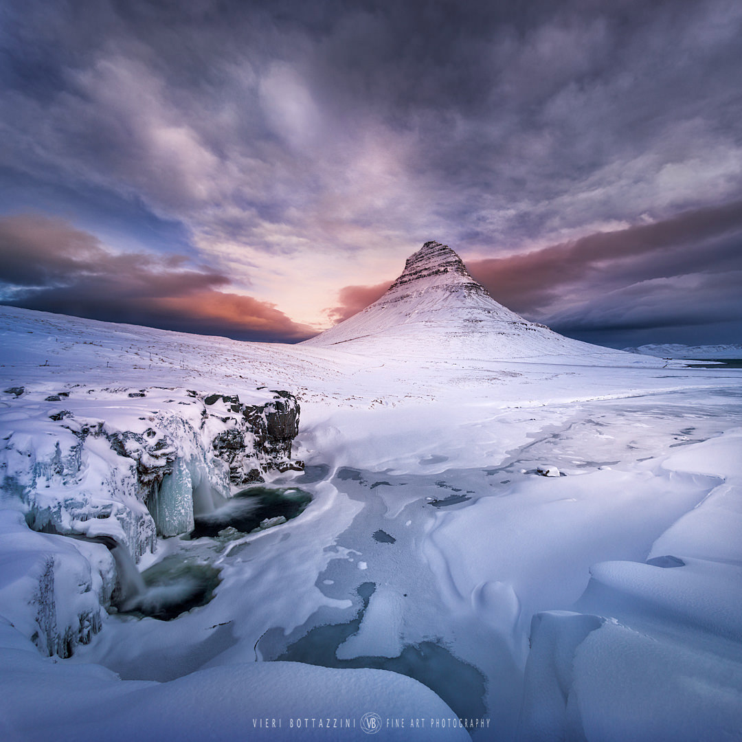 Ice cream sunset in Kirkjufellsfoss