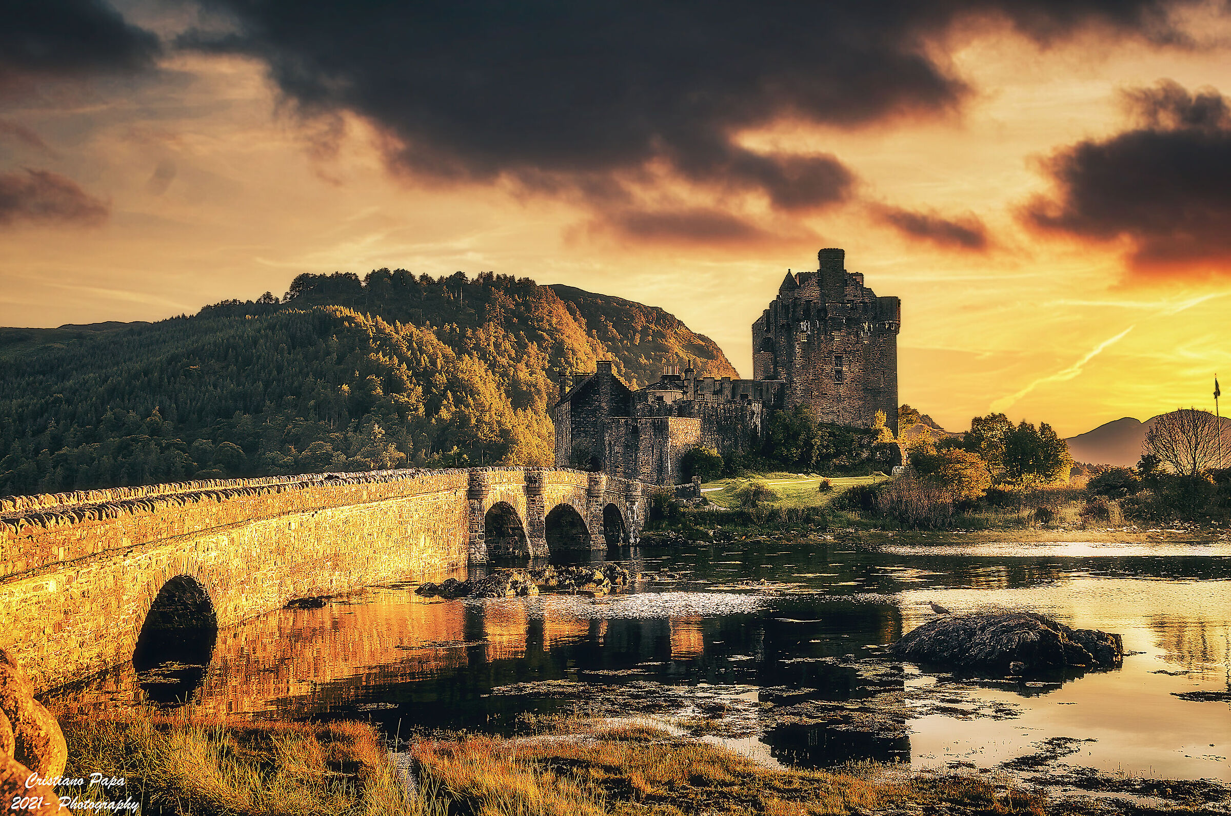 Tramonto all'Eilean Donan Castle