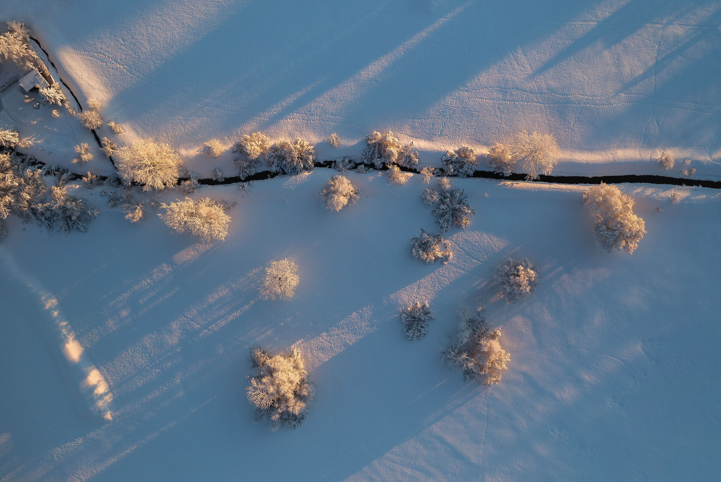 Mattina d'inverno dall'alto