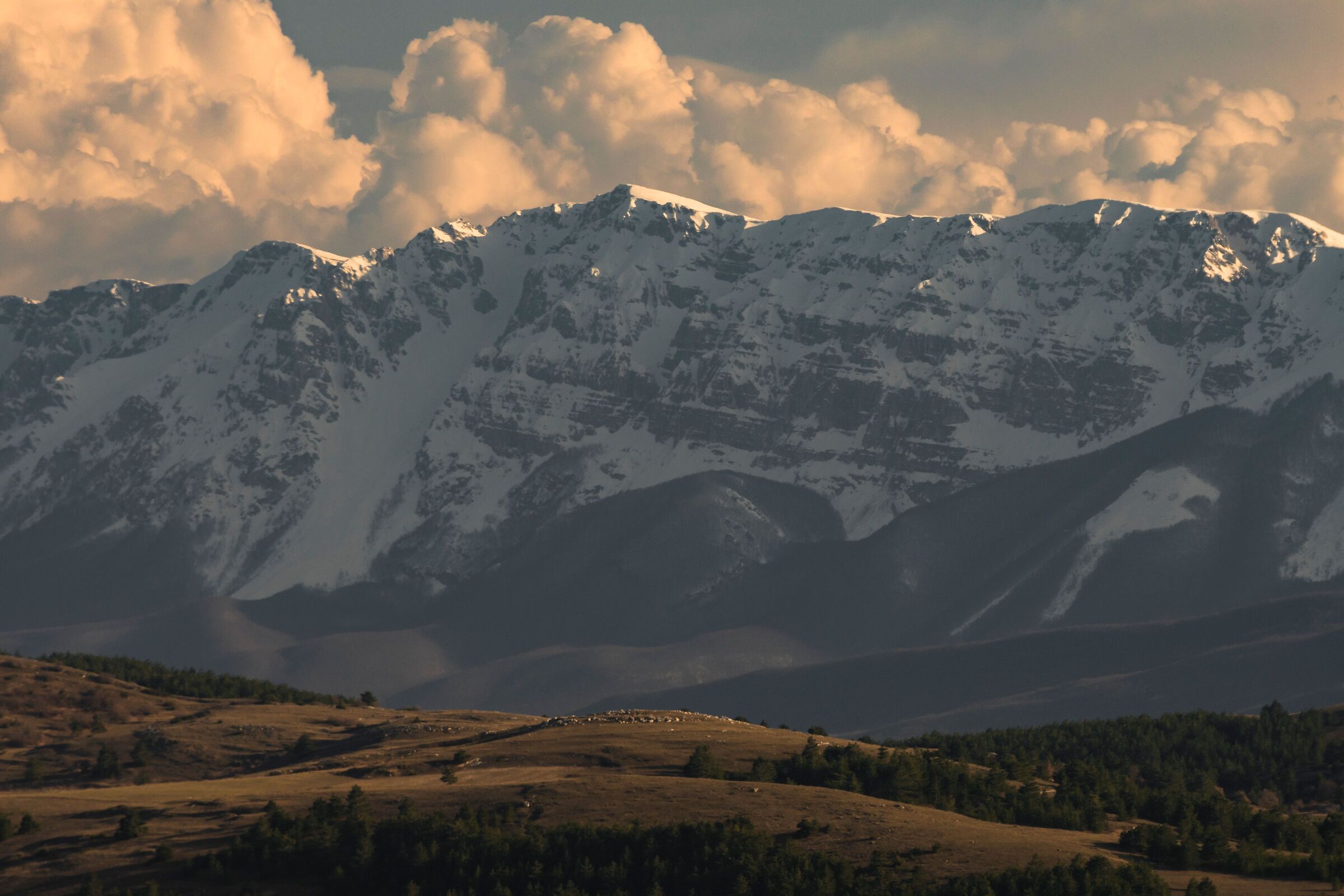 April Sunset on the Sirente Range