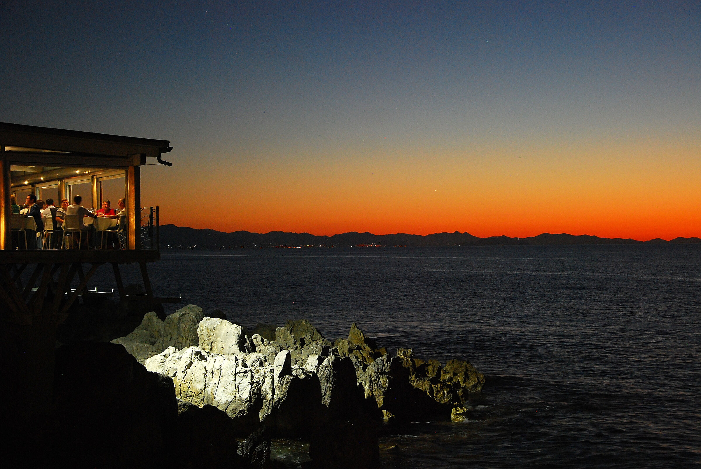 Palermo coast. sunset
