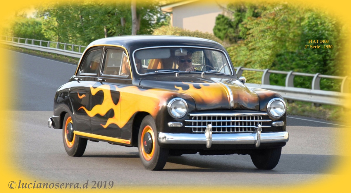 Fiat 1400 Berlina 1° Serie - 1950... "Flaming Car&q...