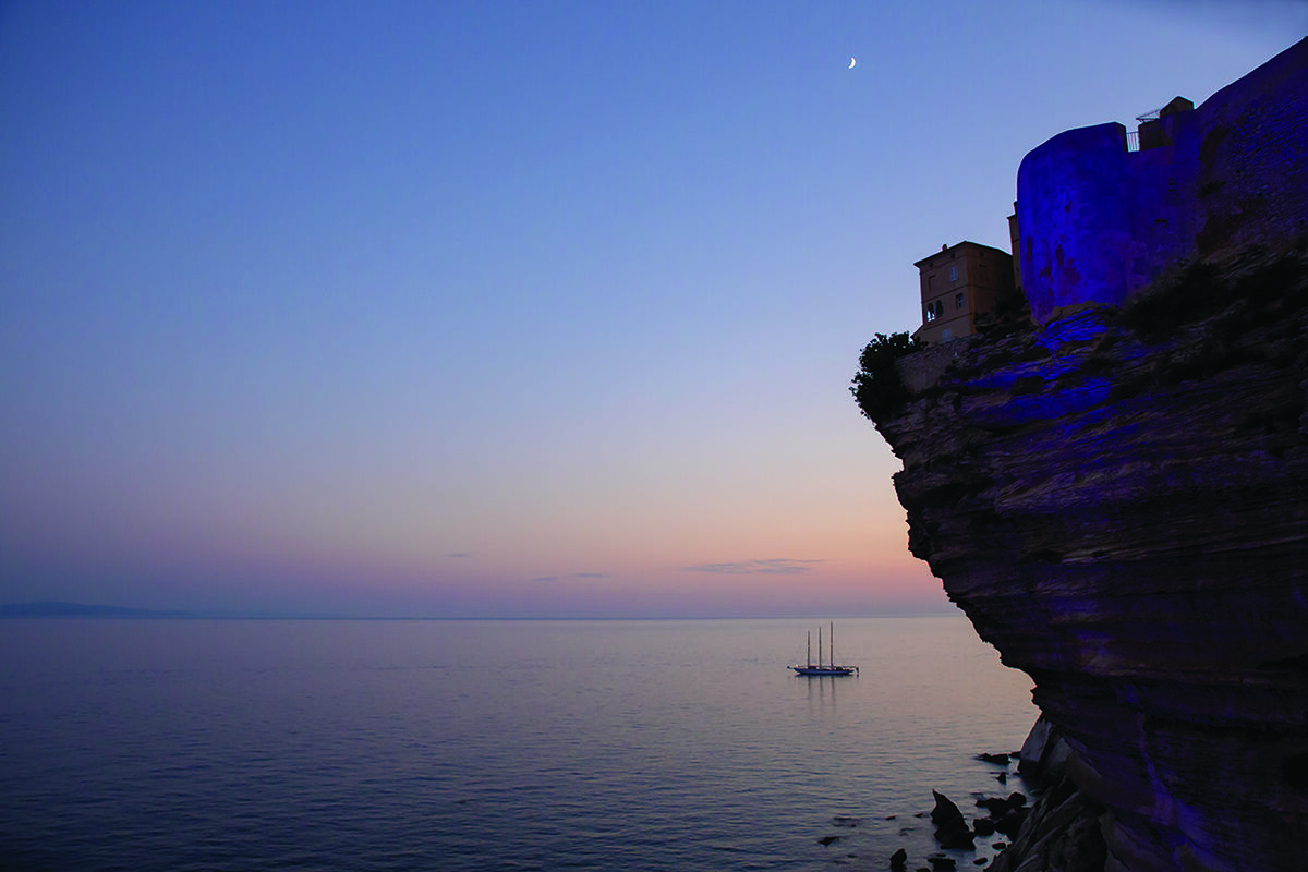 Coucher de Soleil Bonifacio color per Expo 100x70 Forex