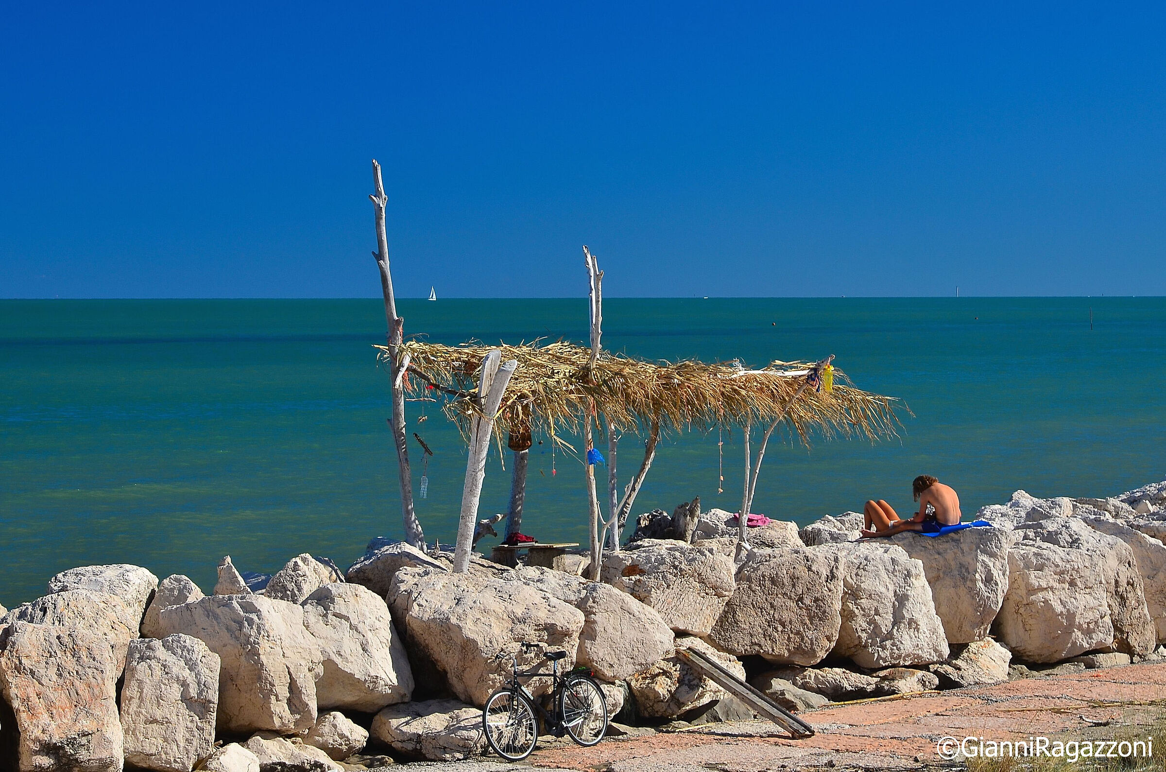 Along the "Murazzi" on the Island of Lido di Venezia