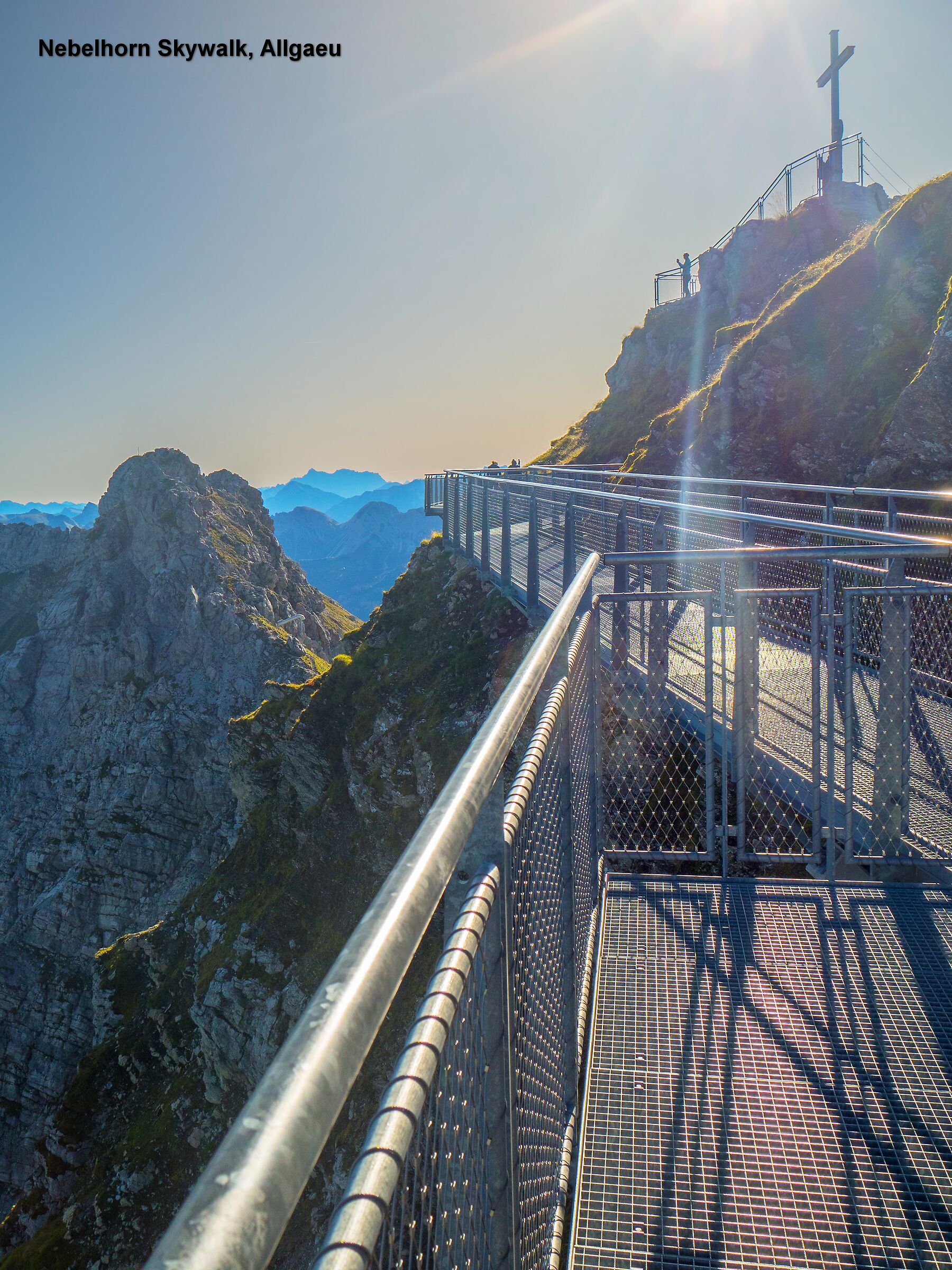 Nebelhorn Skywalk at morning sun - Allgaeu - Germany