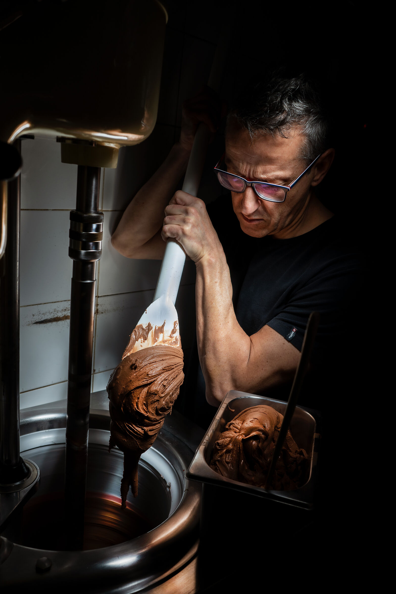 Extraction of Gelato from a Carpigiani