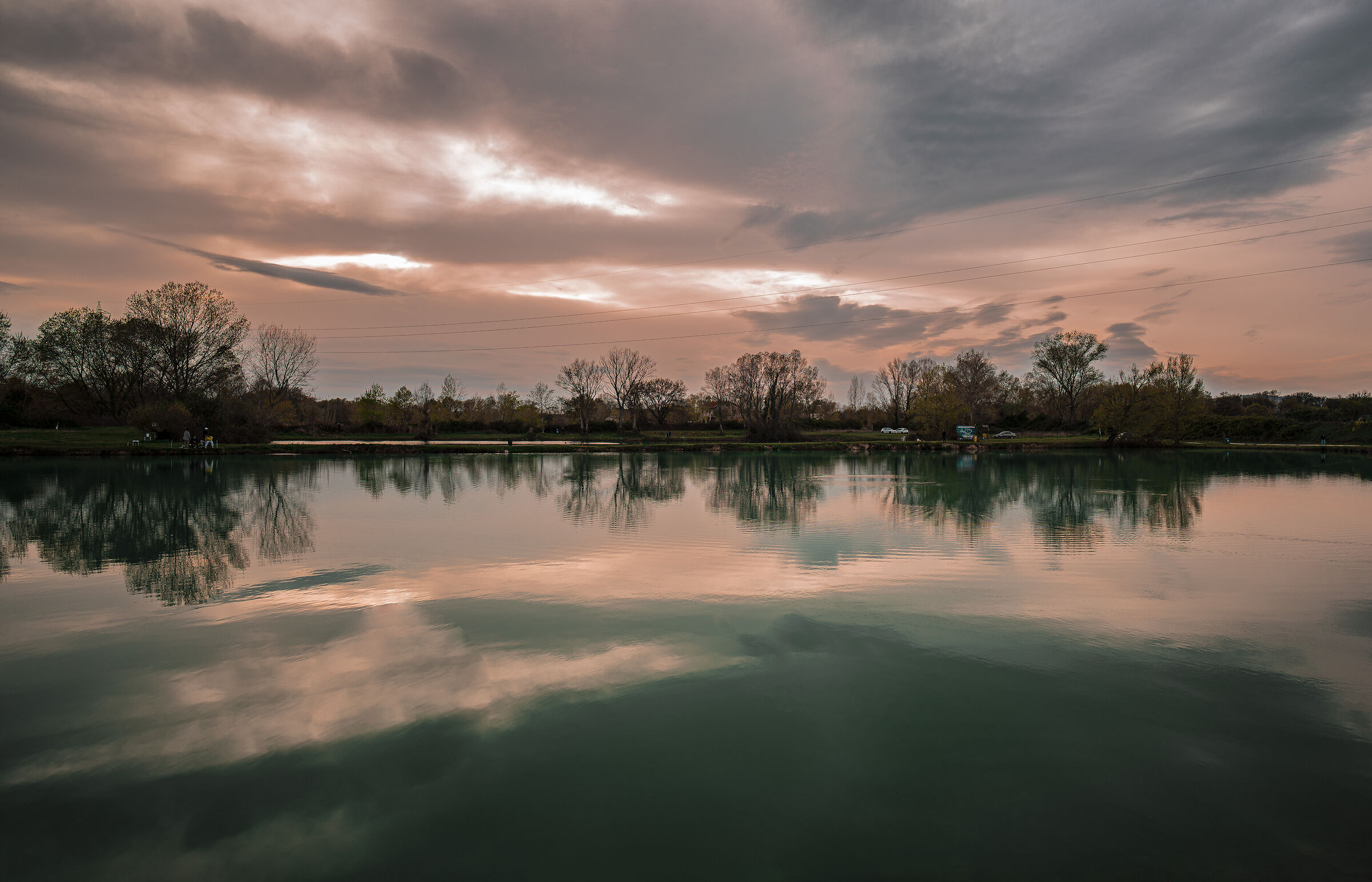 Parco Fluviale al tramonto