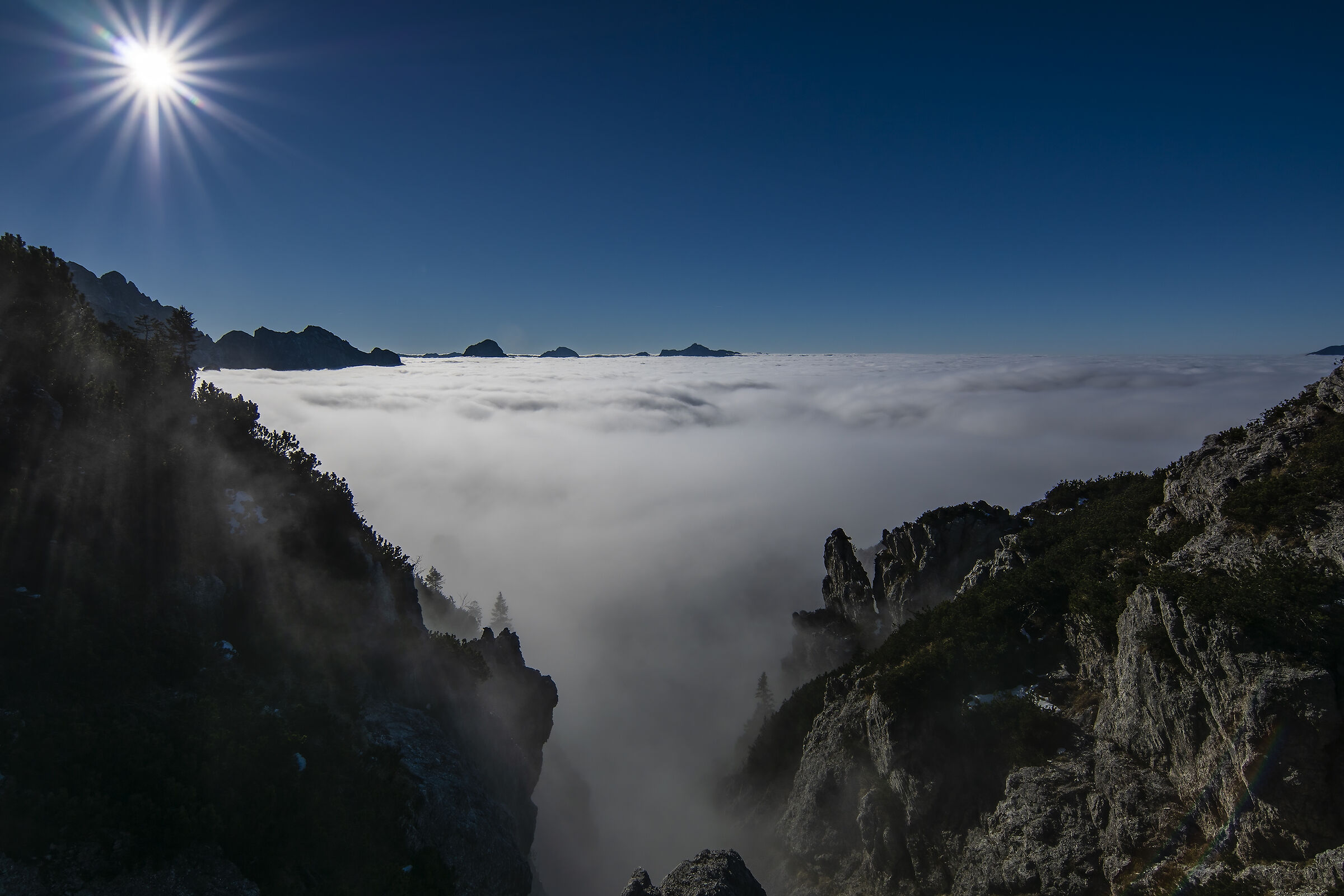 At the edge of the clouds