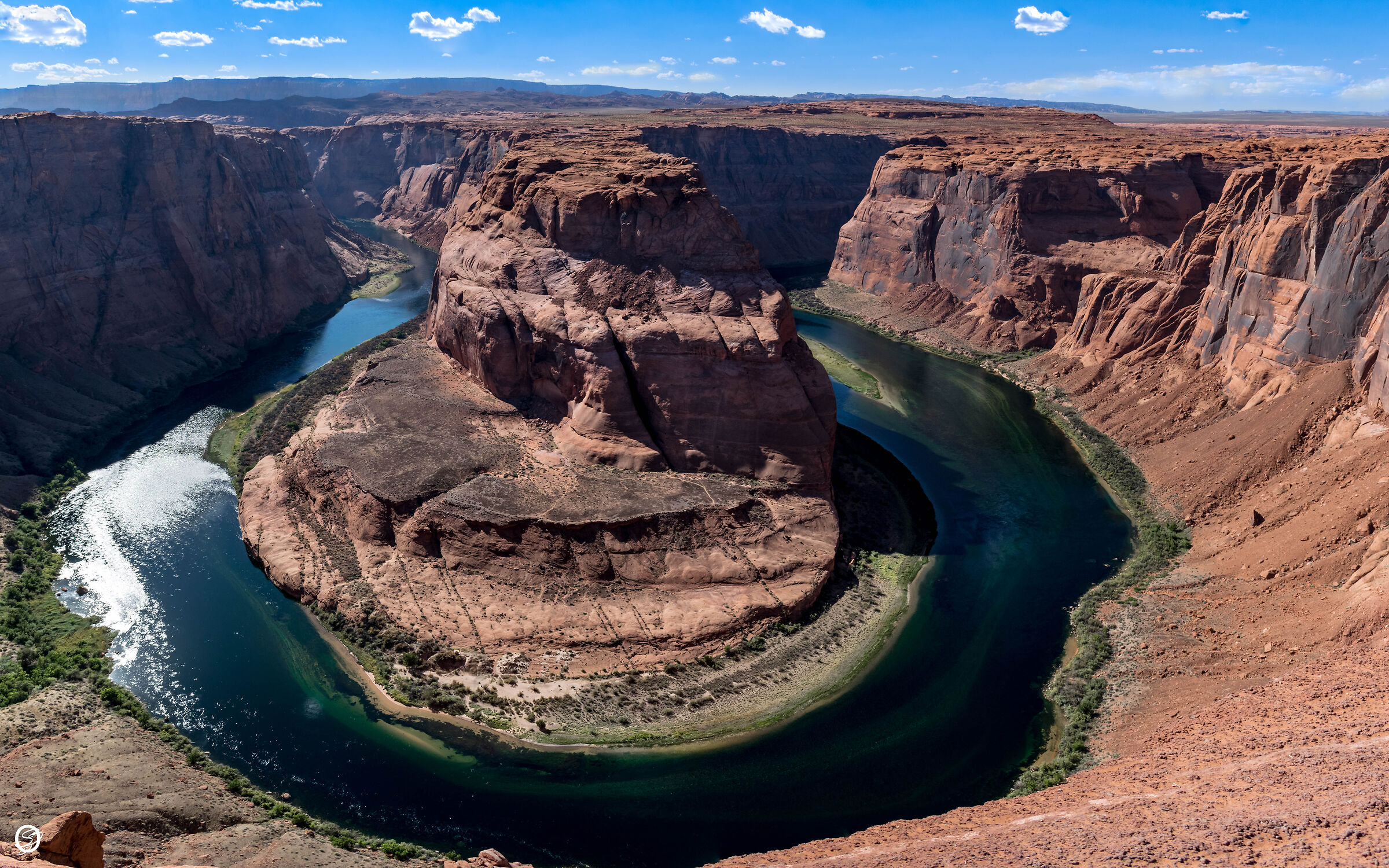 Horseshoe bend in luce dura - USA