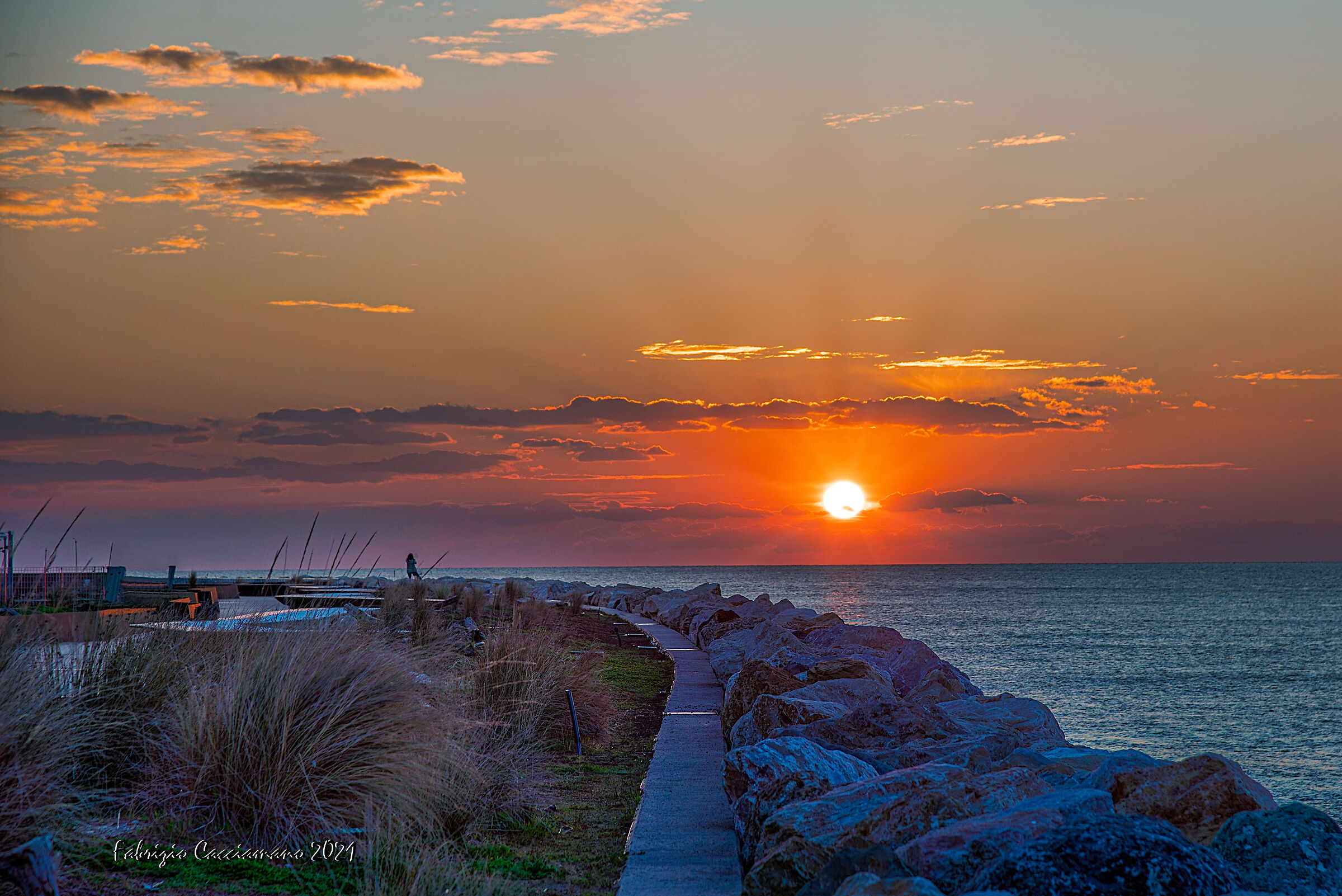 Sunset in Marina di Pisa