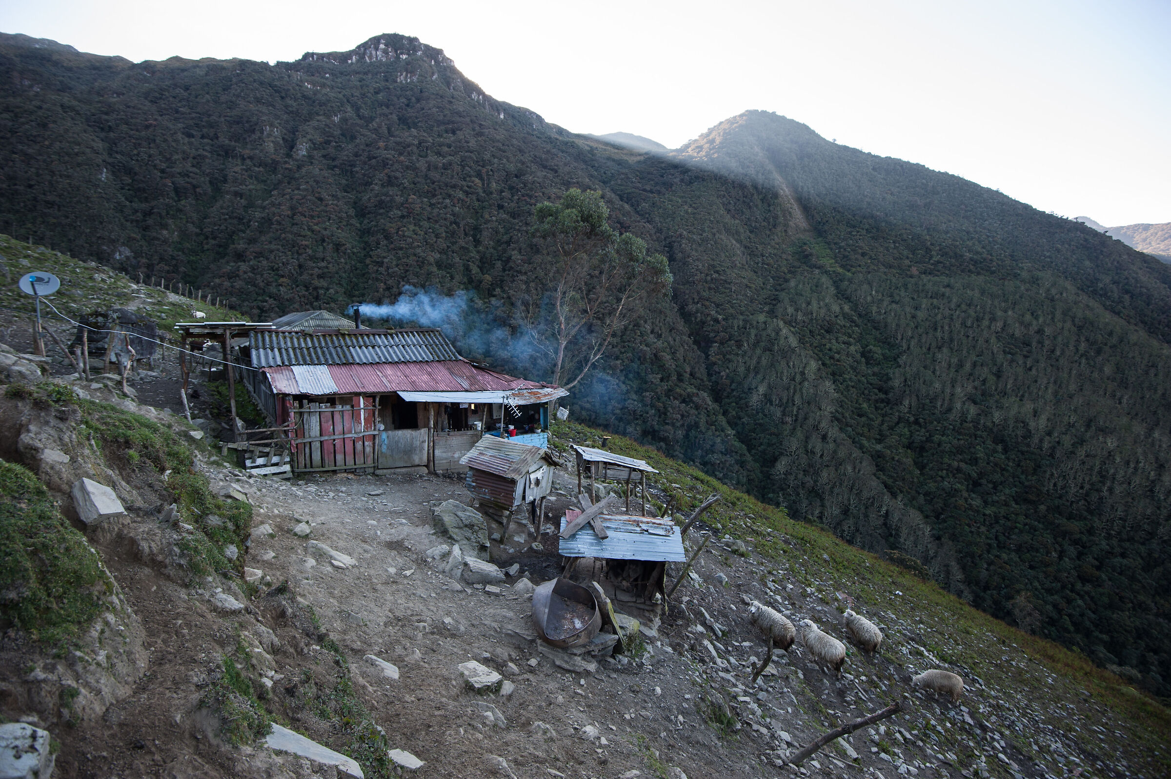 Rifugio sulle ande colombiane.