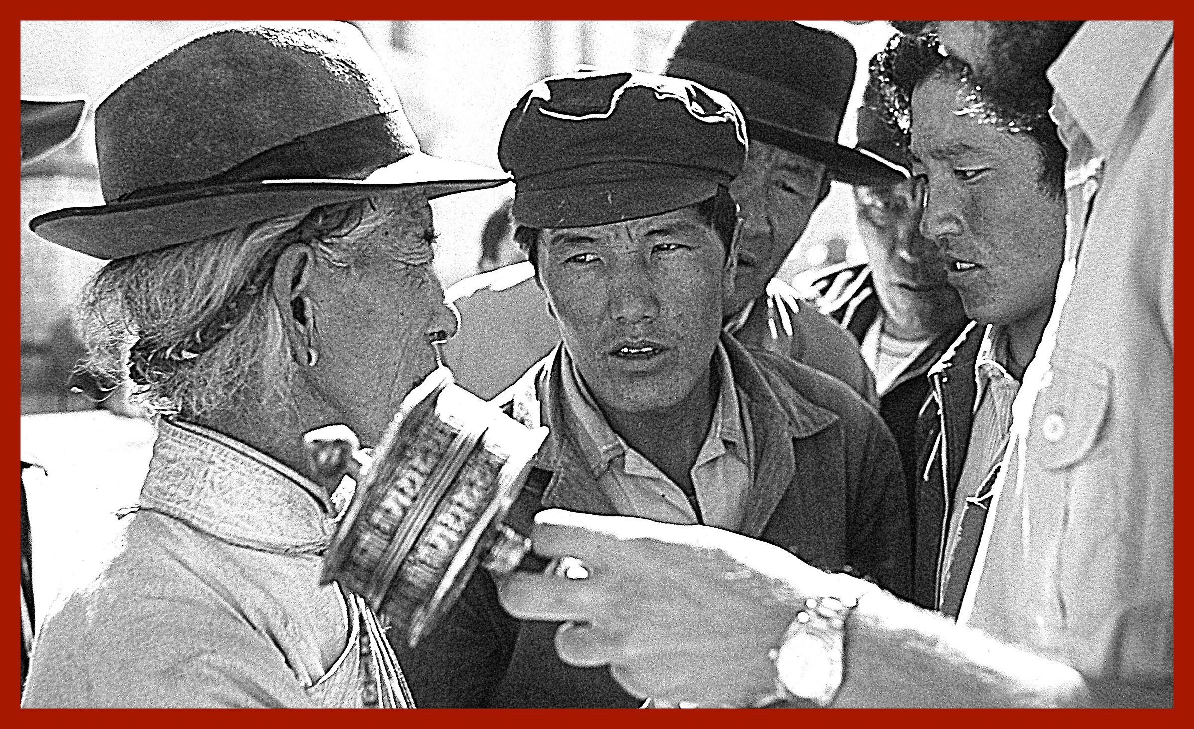 Contrattazione per una ruota di preghiera - Lhasa