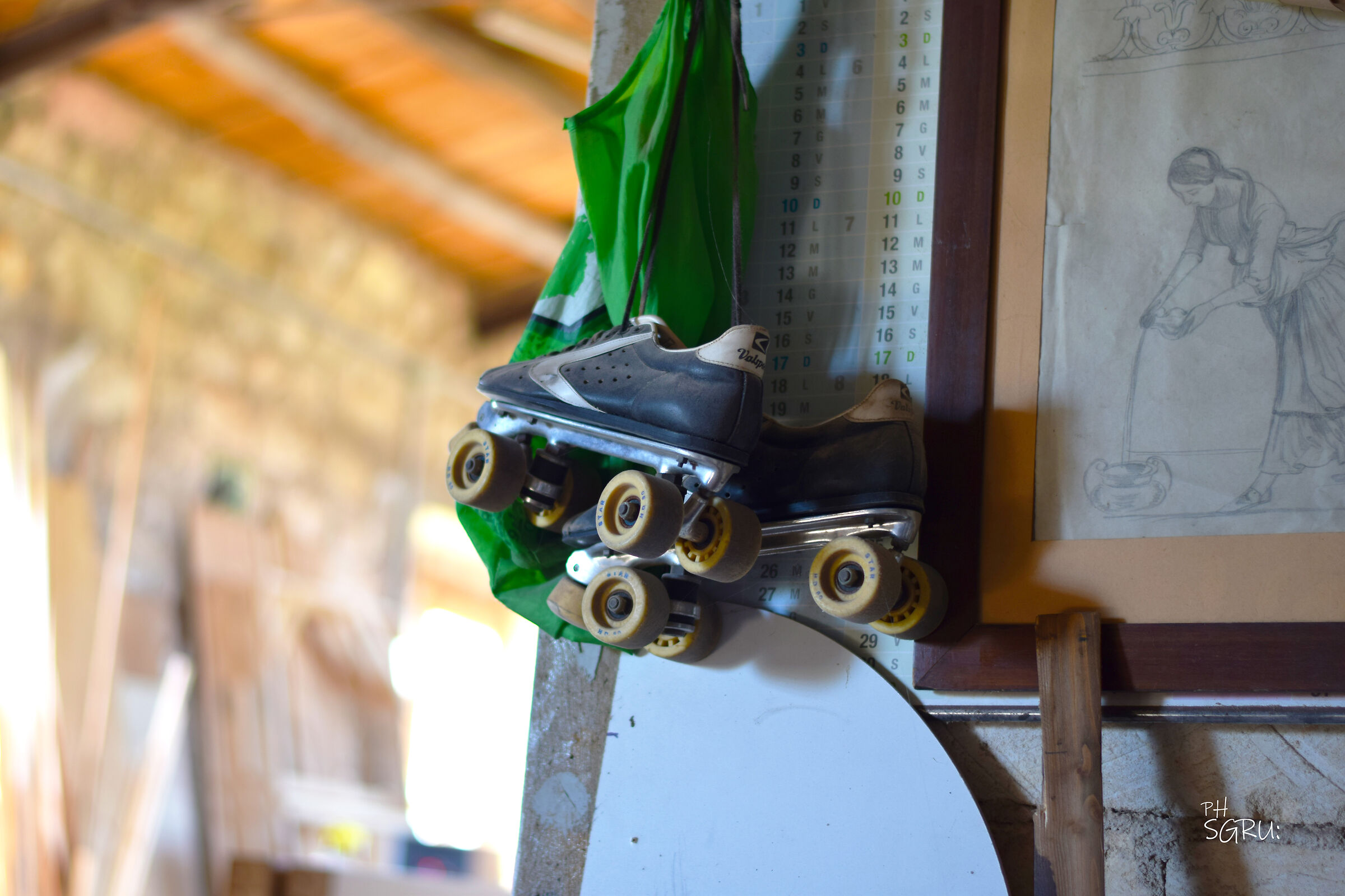 hanging from the nail