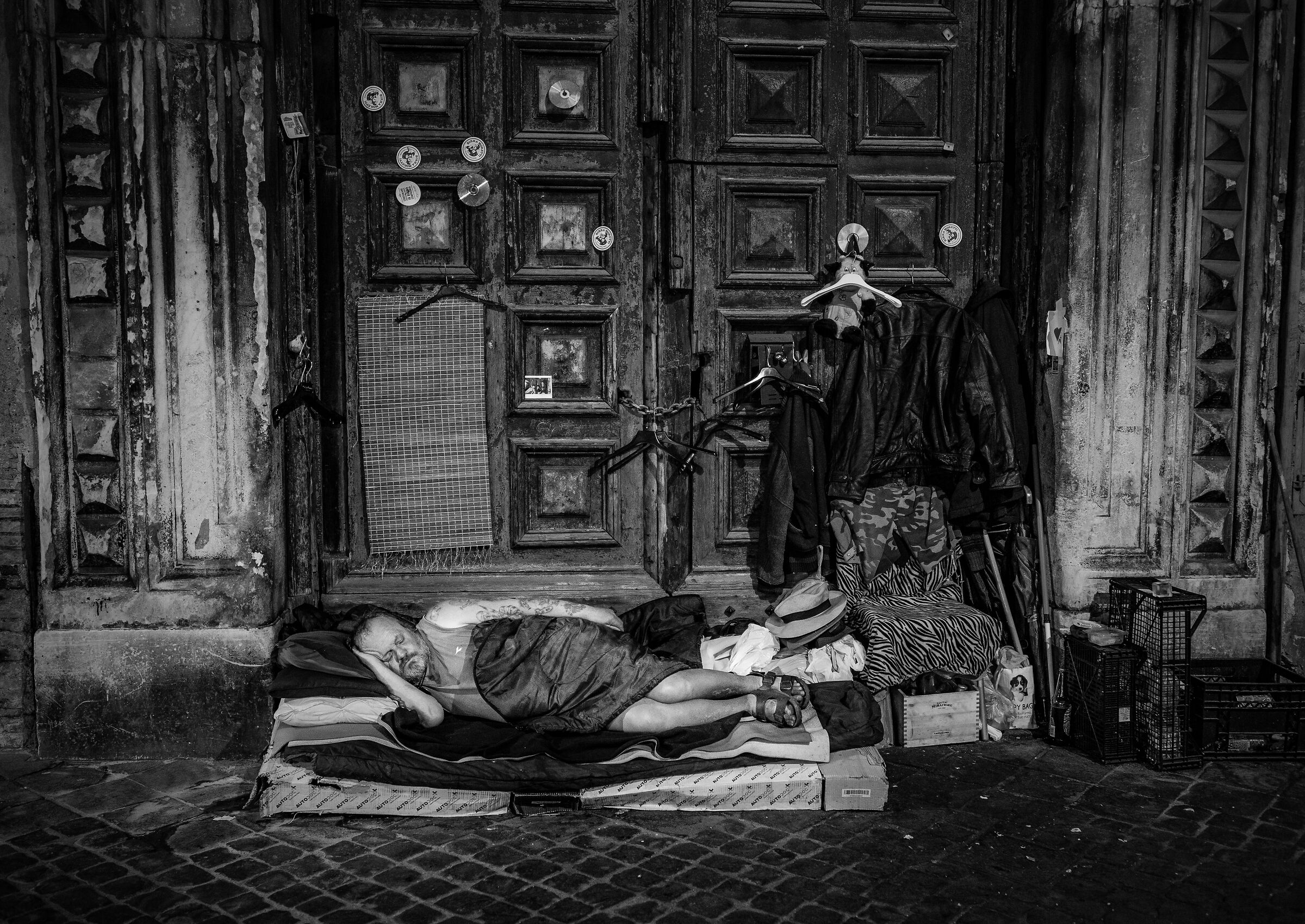 the clochard et sa maison