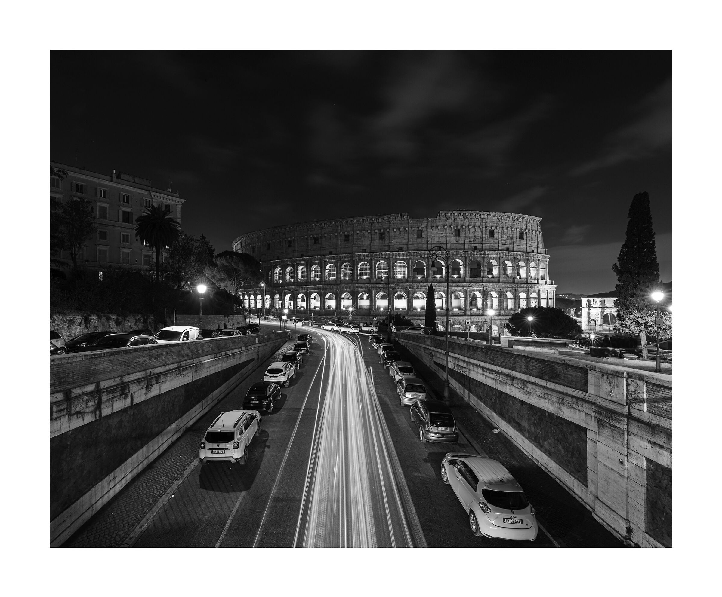 Light painting in Rome