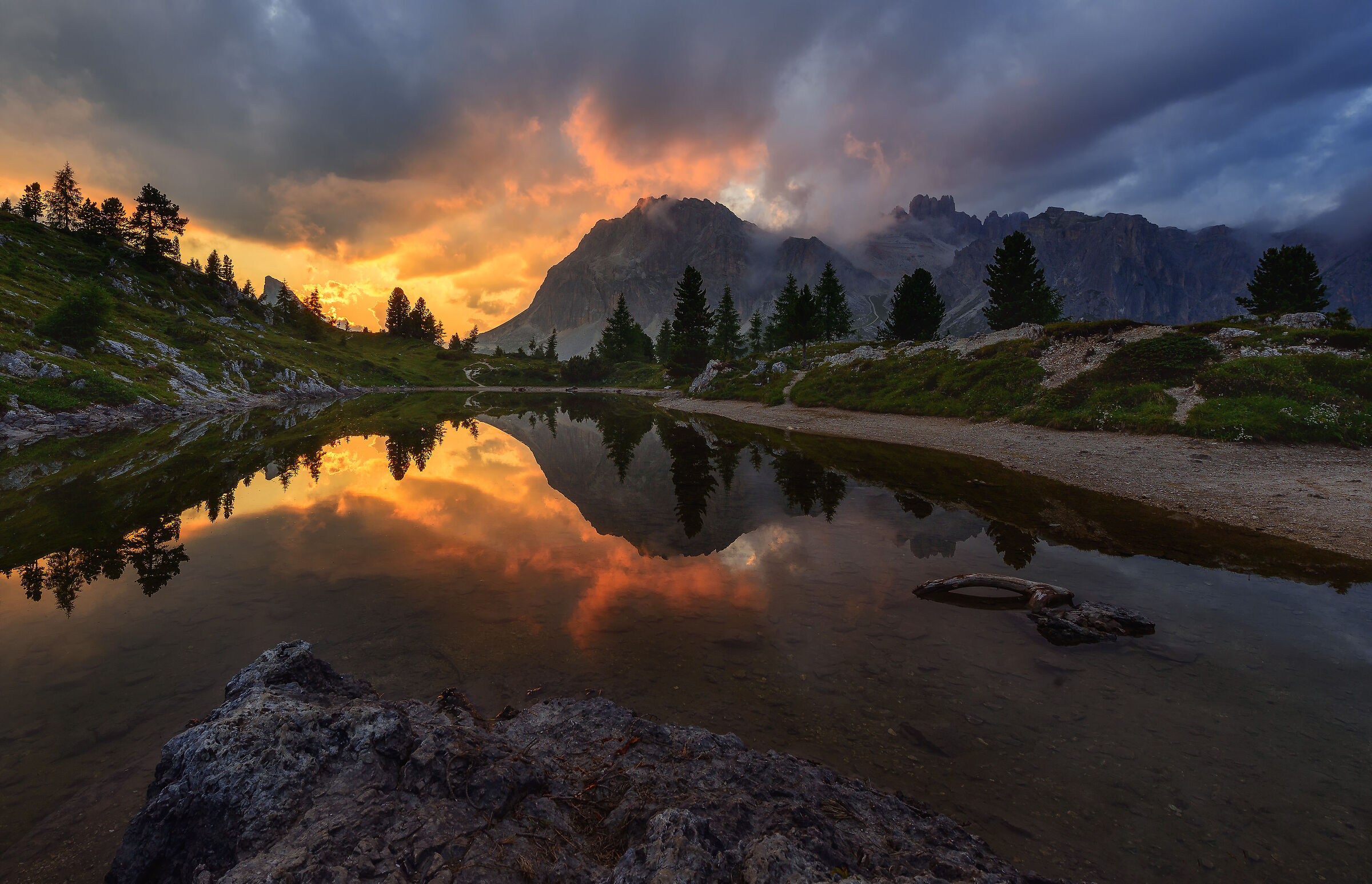 Lake Limedes in the Dolomites