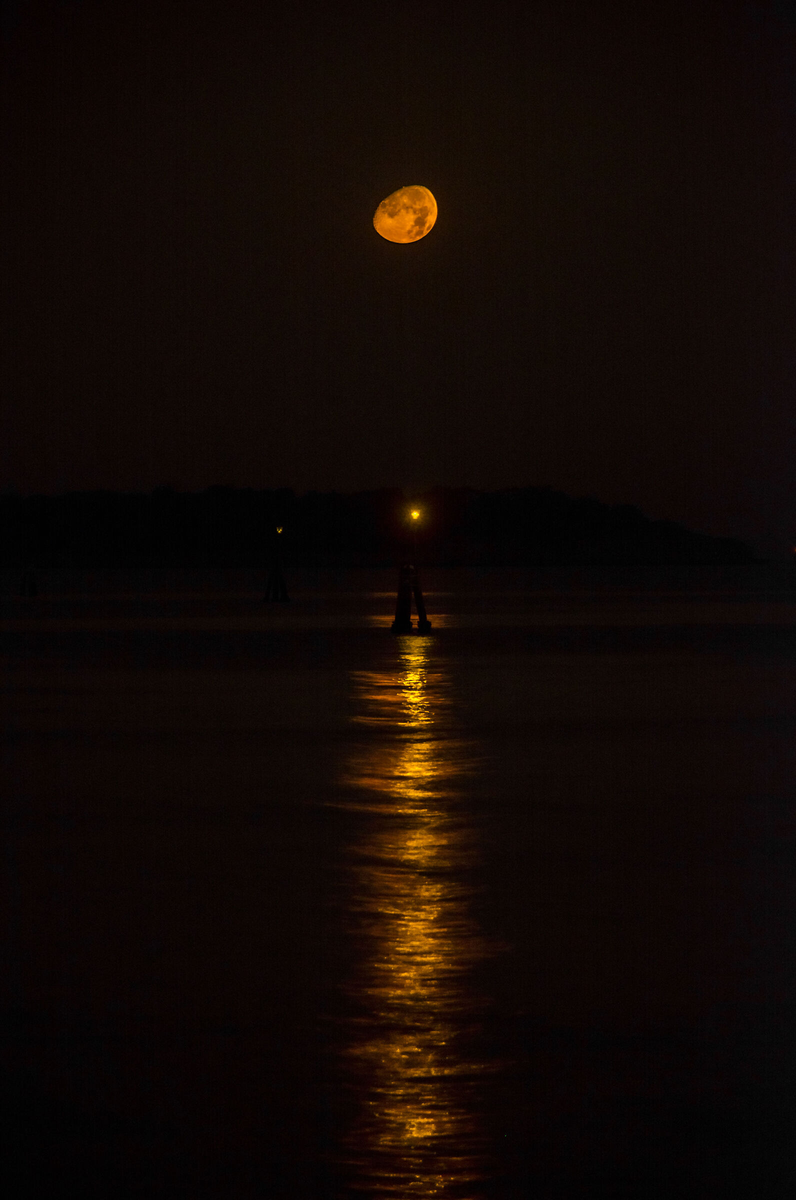 falling into the lagoon
