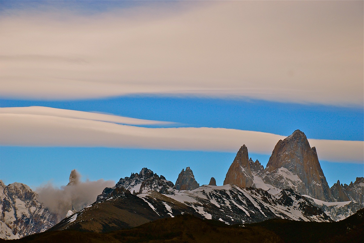 Da El Chalten panorama del Fitz Roy e Cerro Torre.
