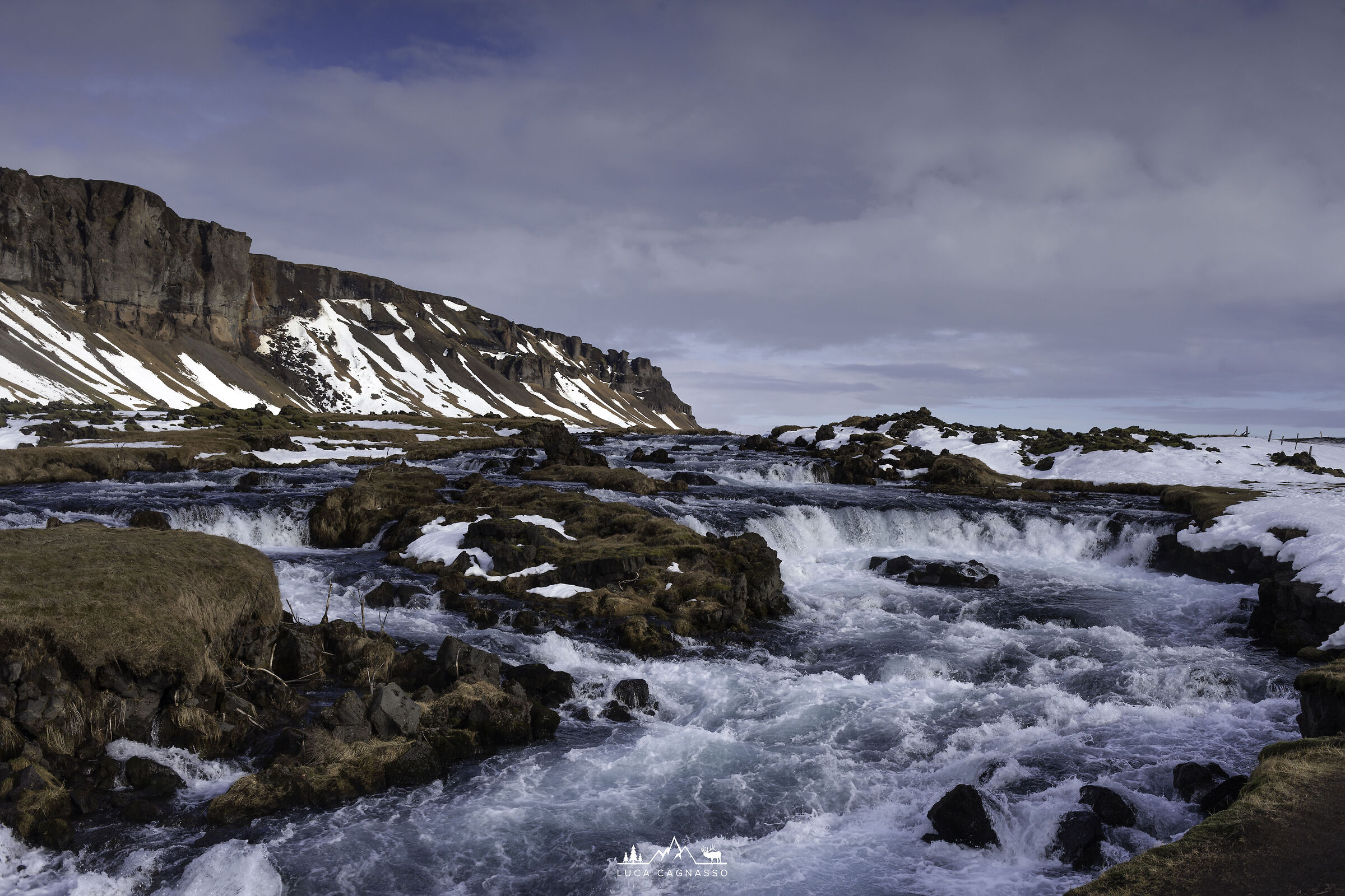 Little river and Waterfall in Iclenad