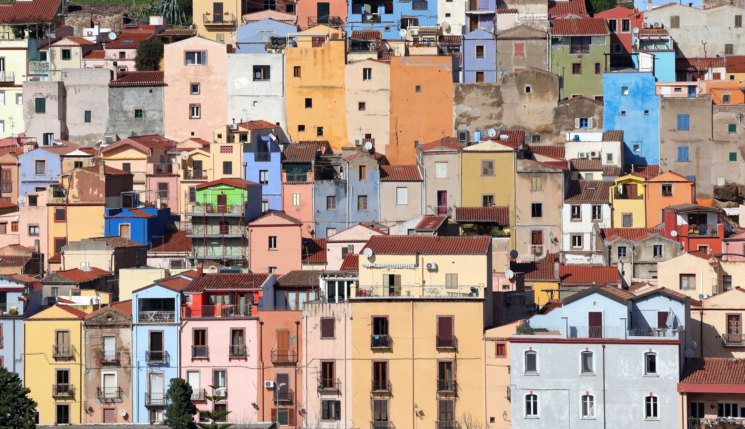 The colorful houses of Bosa