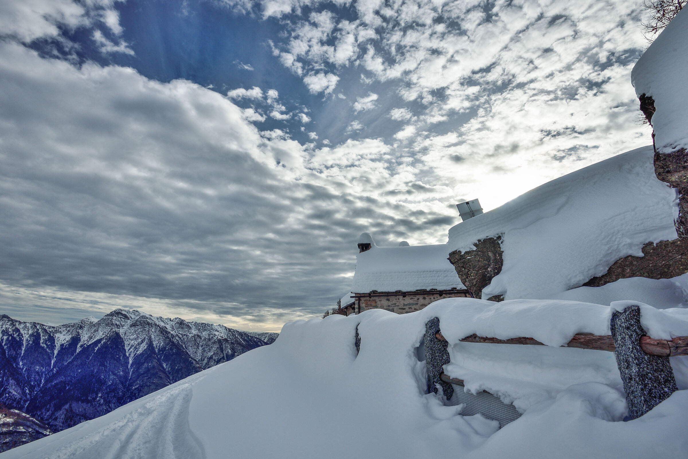 scendendo dall'Alpe Deccia superiore