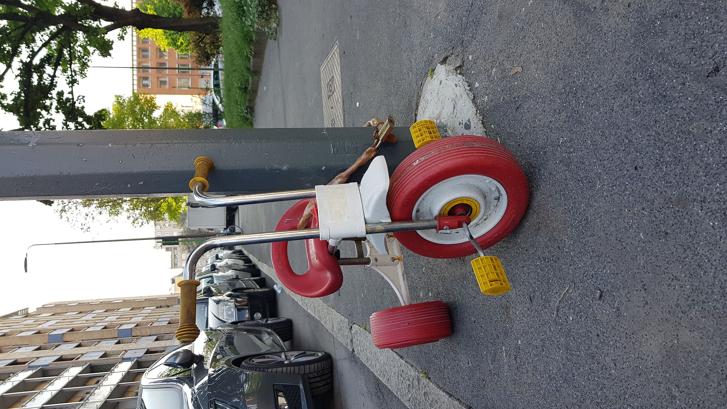 Three wheels... to the lock