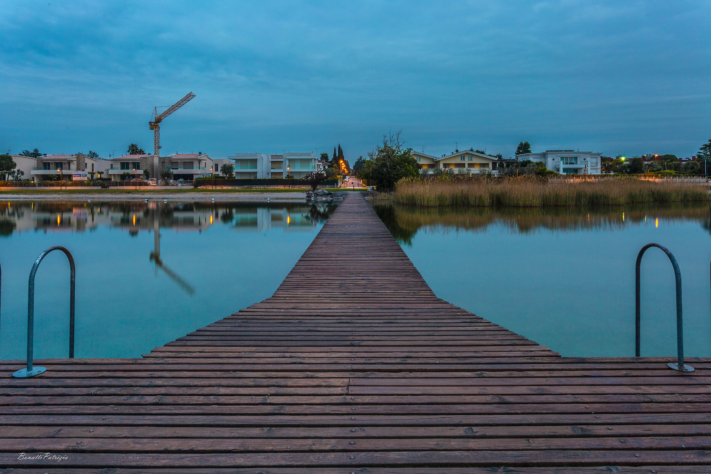 the earth seen from a jetty