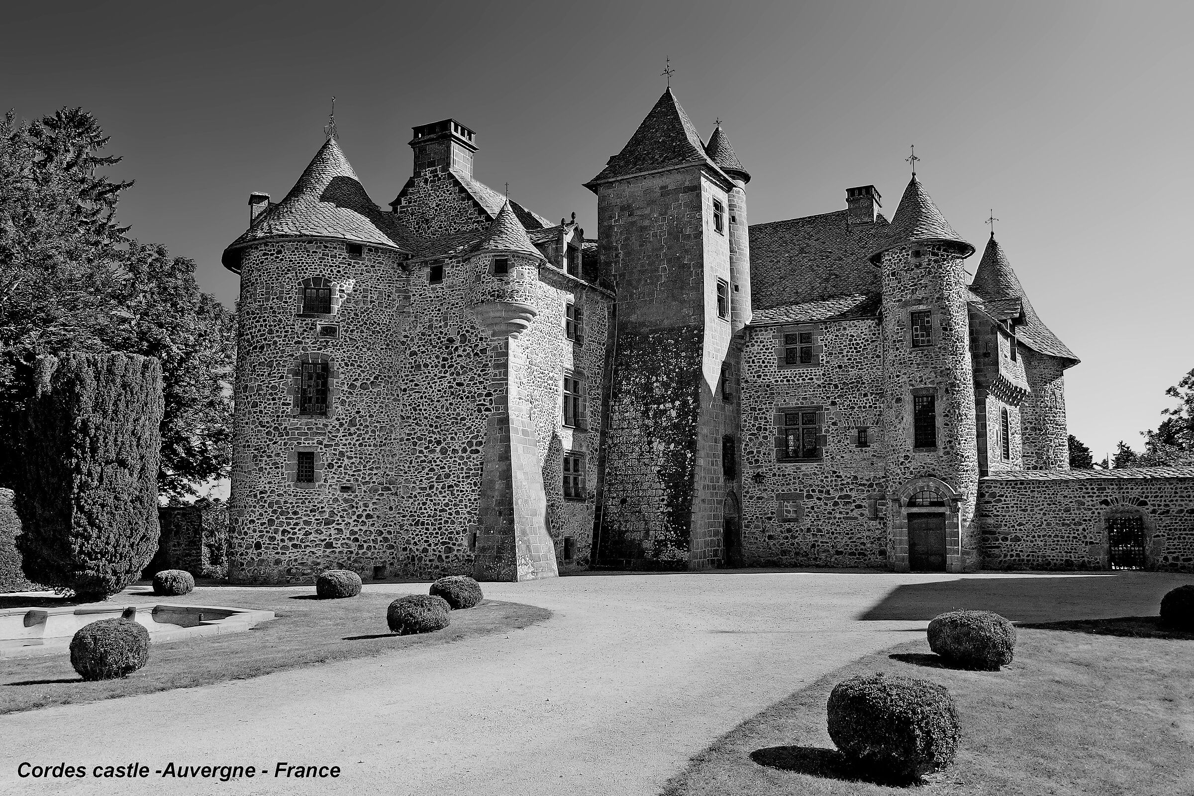Cordes castle  in the middle of its park is a very atmo