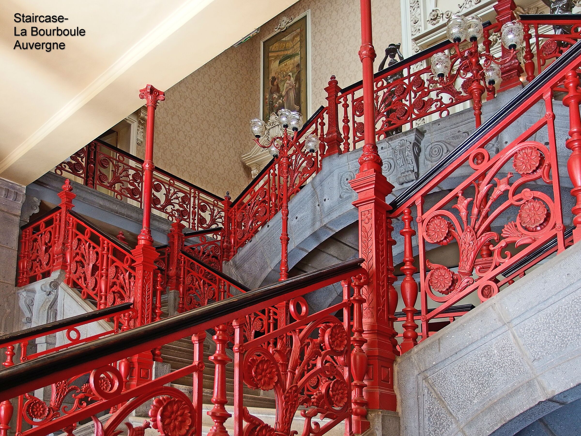 A wonderful staircase in art nouveau style.