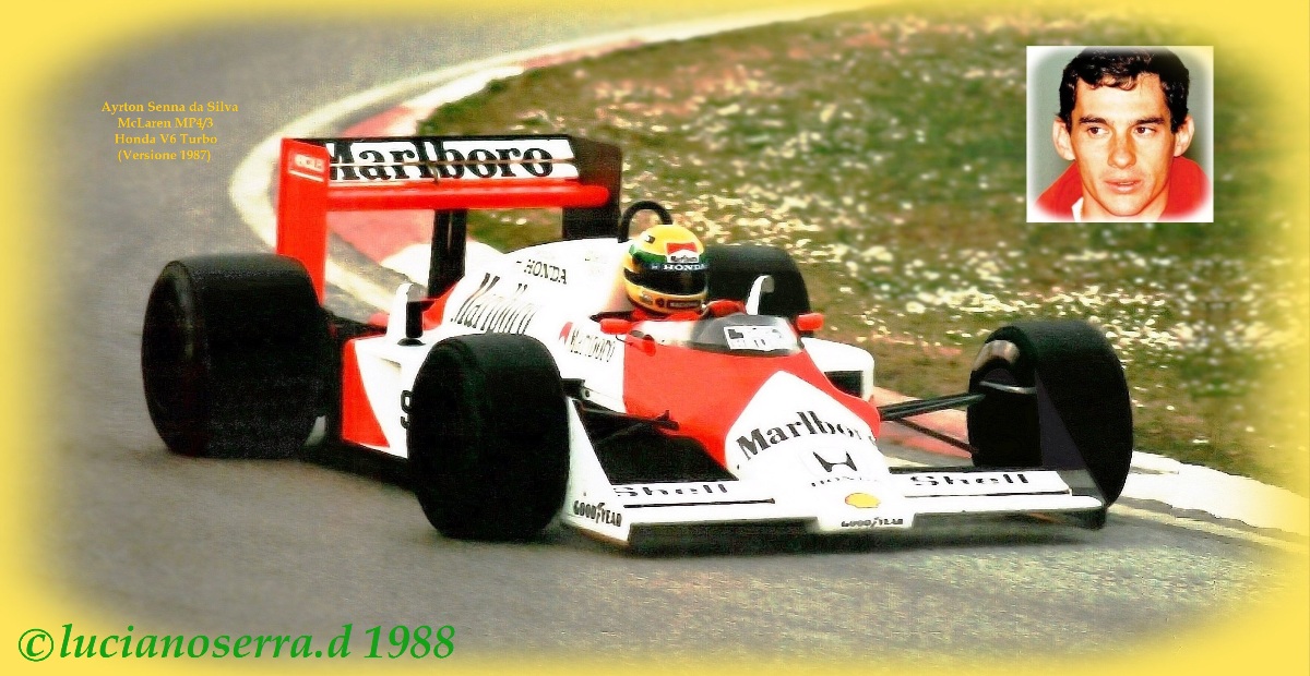 Ayrton Senna on McLaren MP4-3 Honda V 6 Turbo vers.1987