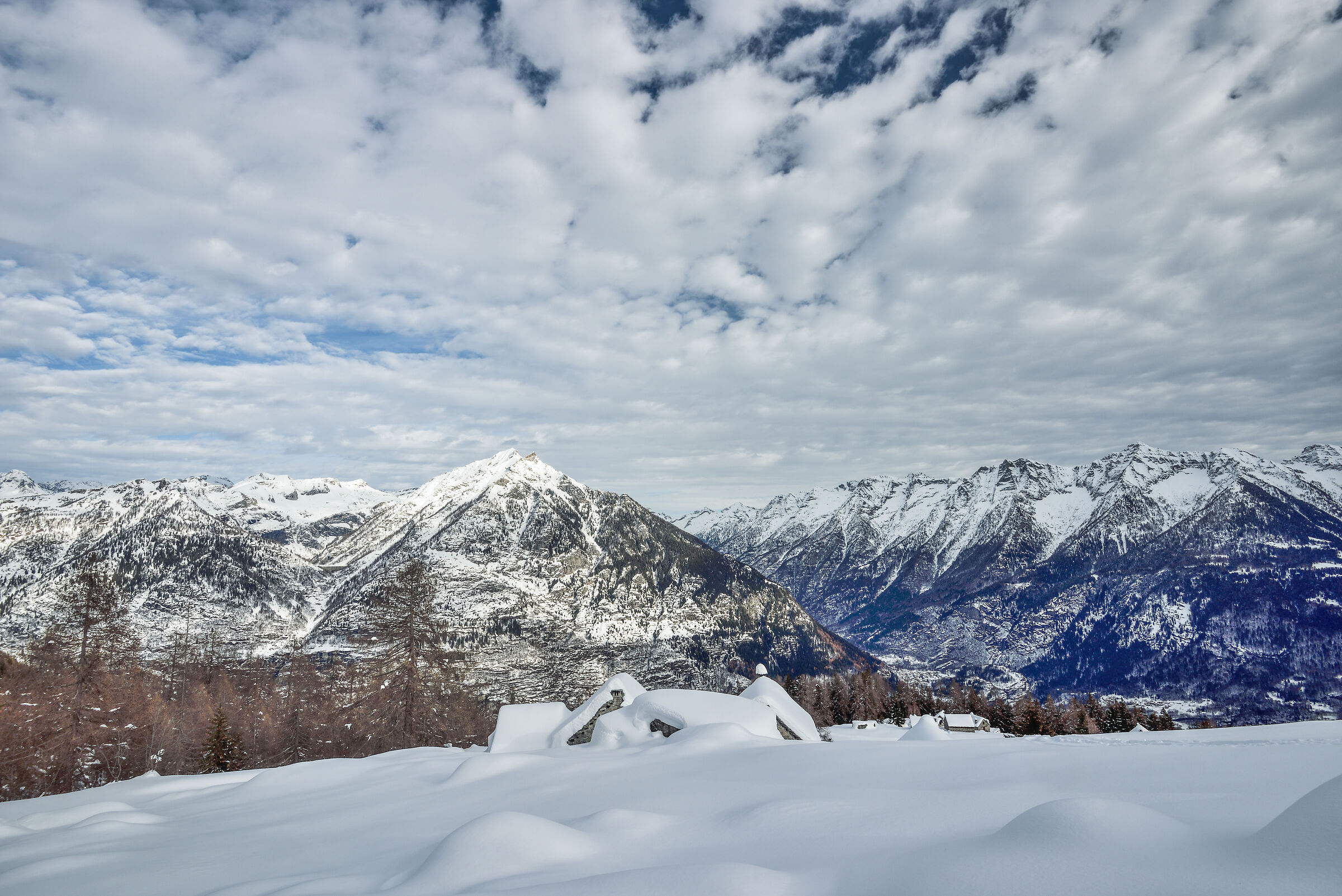 scendendo dall'Alpe Deccia superiore