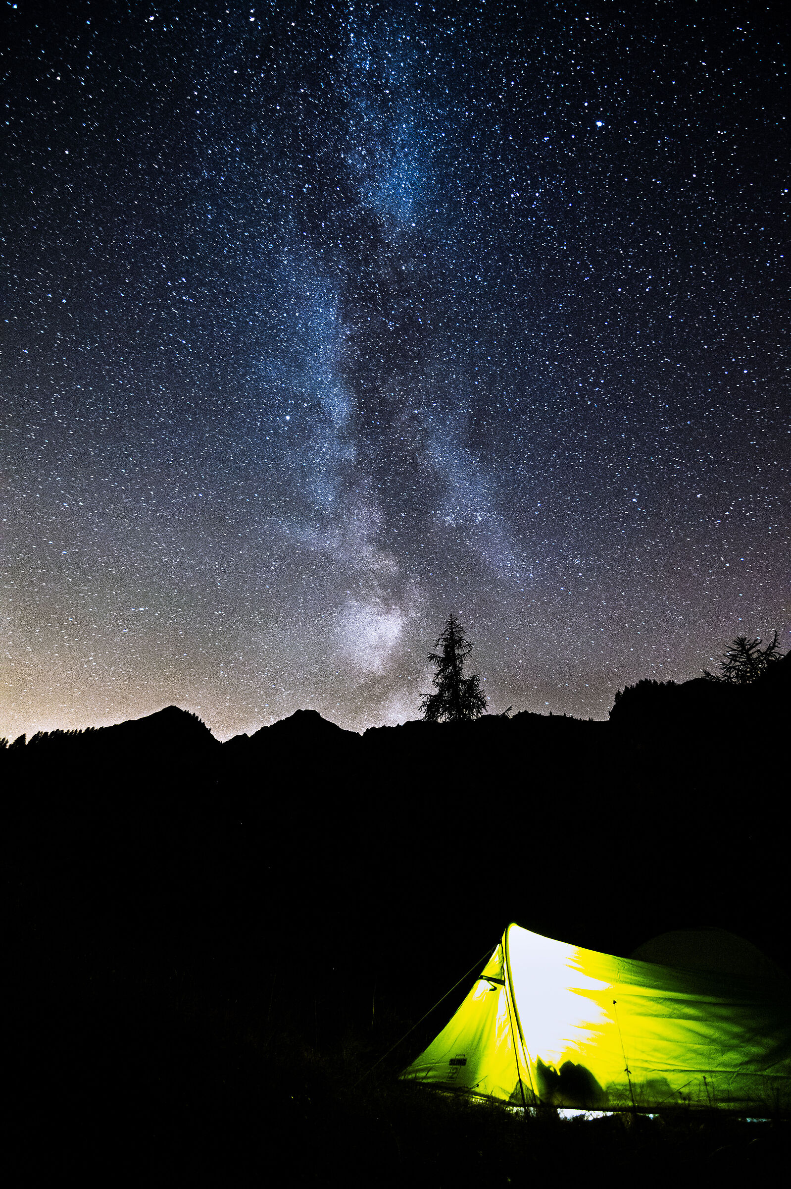 tent under the stars