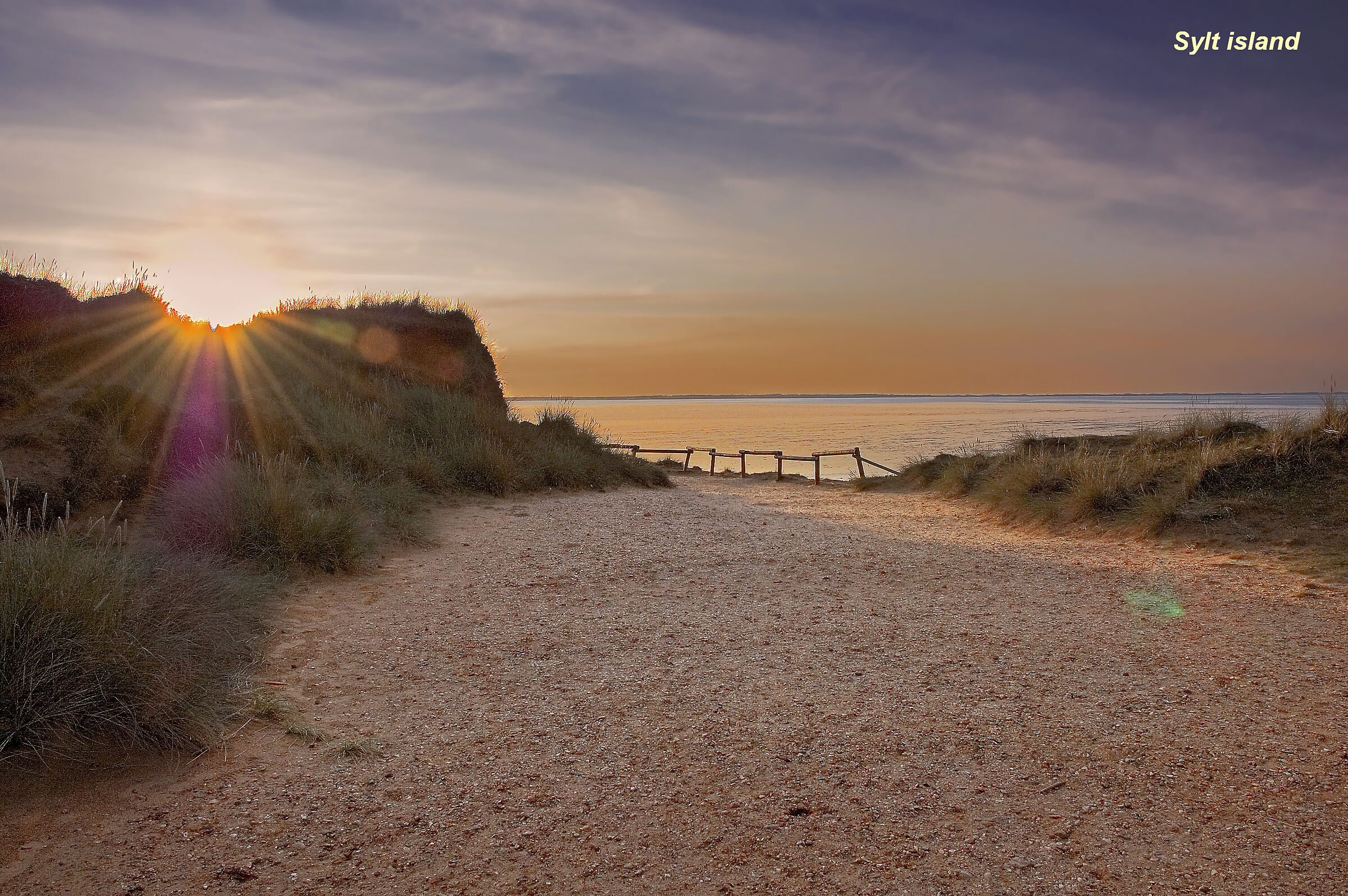 Sunset at the dunes of Sylt