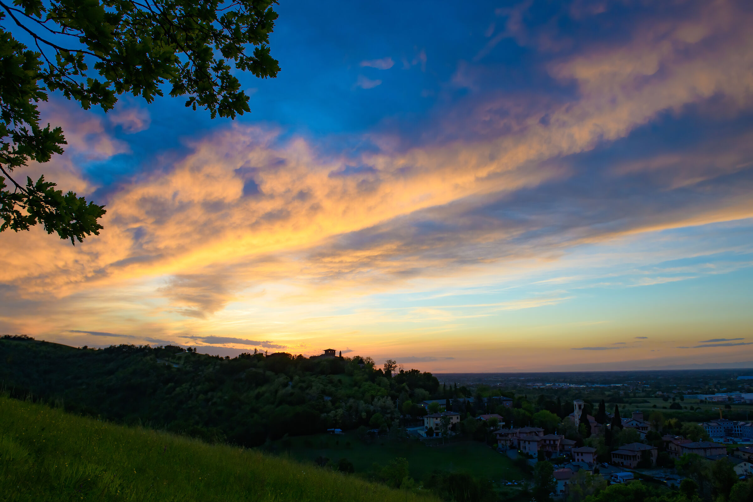 Sunset over Castello Casalgrande Alto(R.E.)