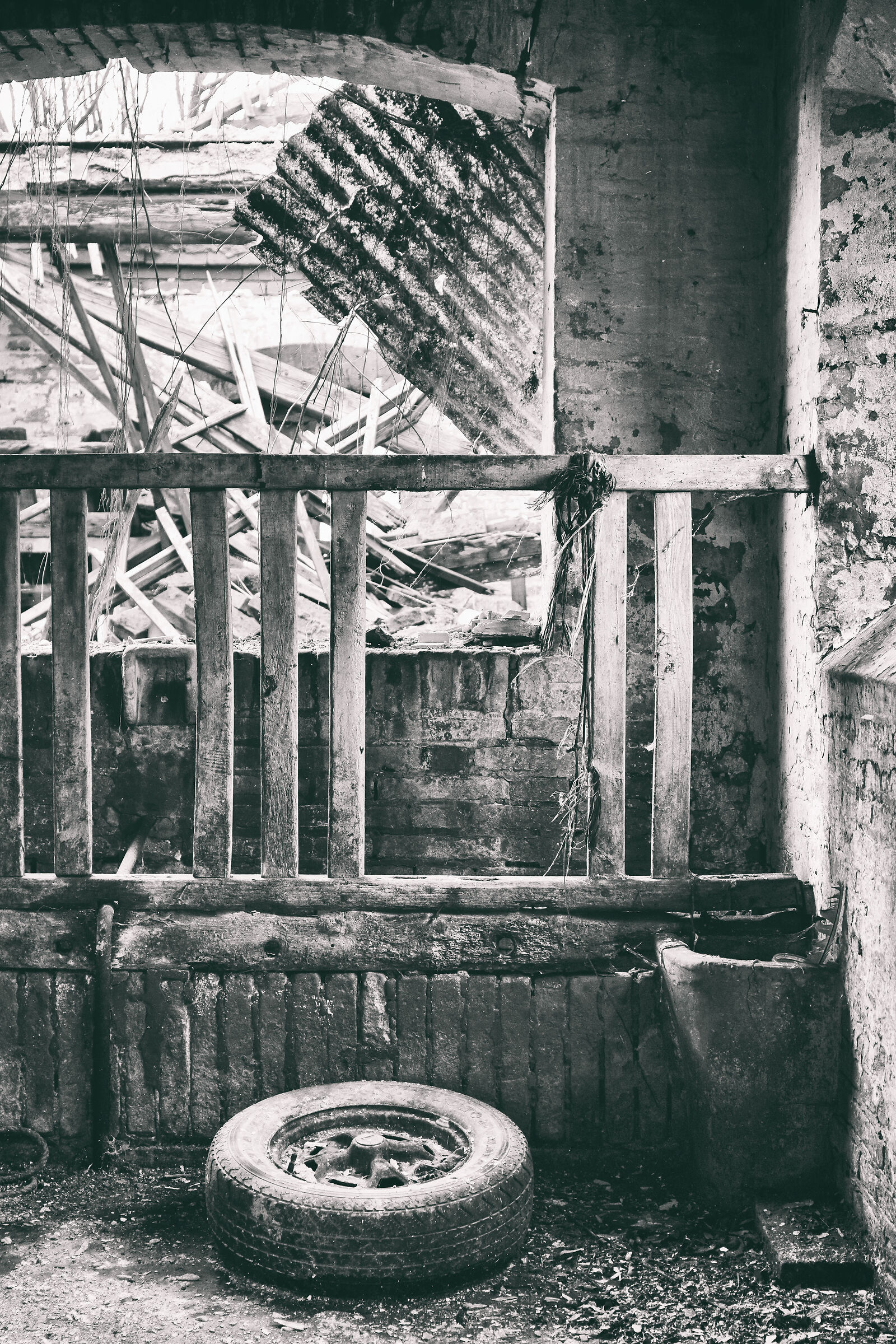 The wheel in the barn