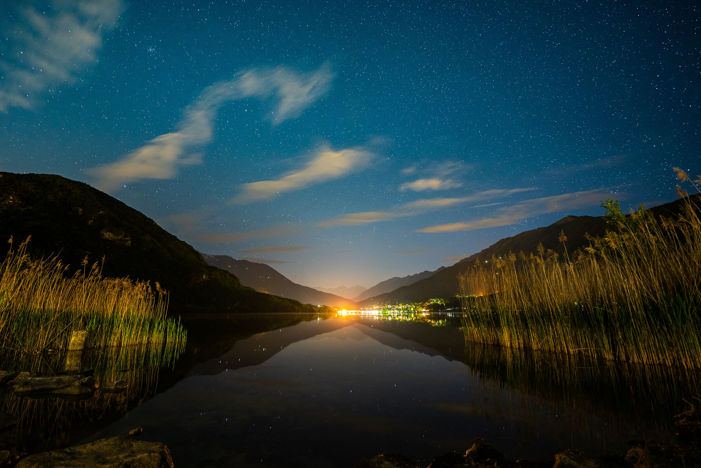 Lake Mergozzo by Night
