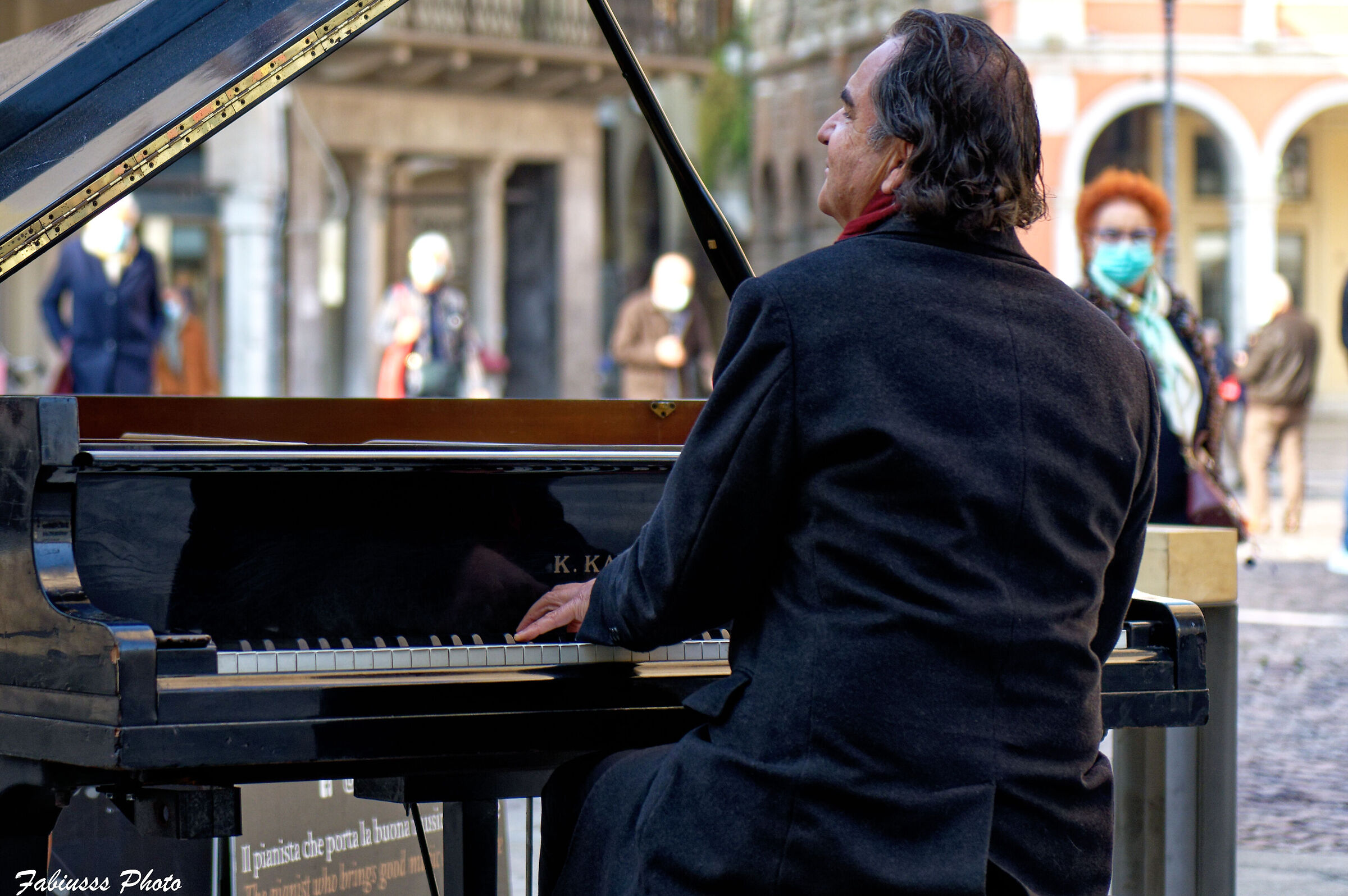 The out-of-place pianist...