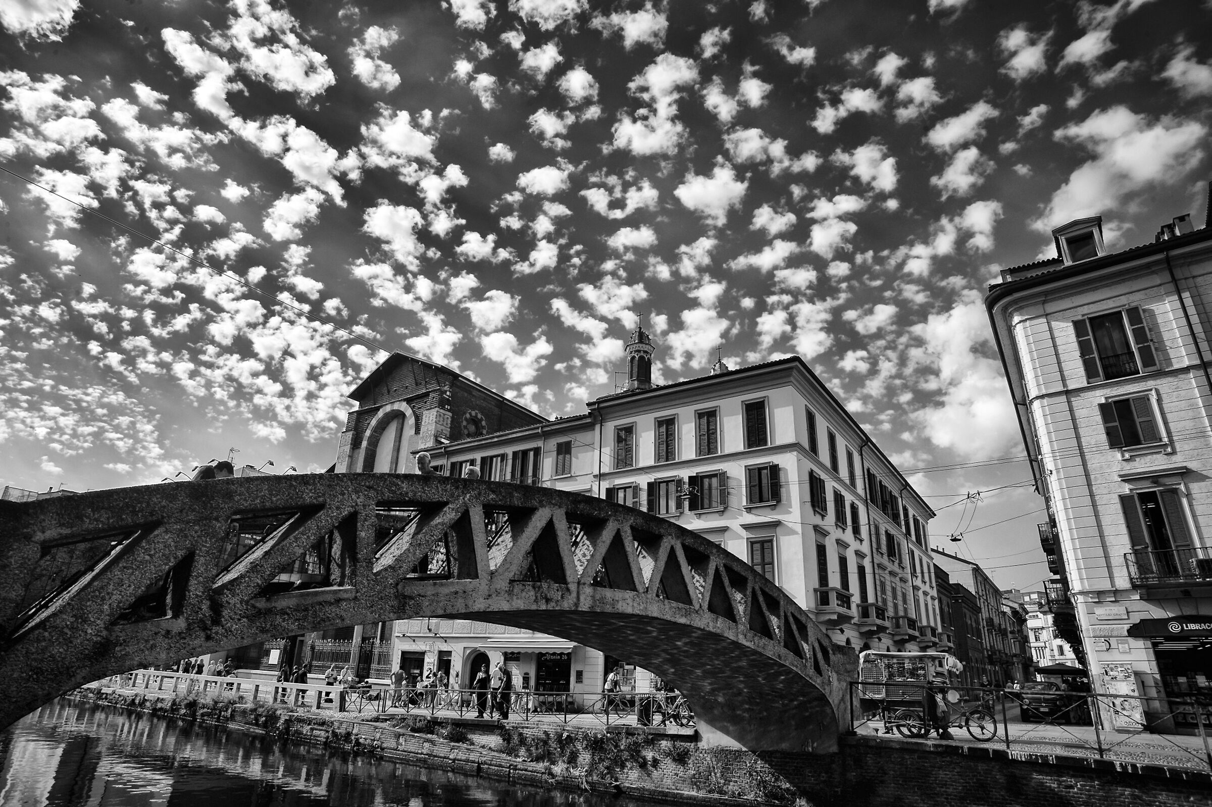 The stone bridge over the Naviglio Grande - Milan