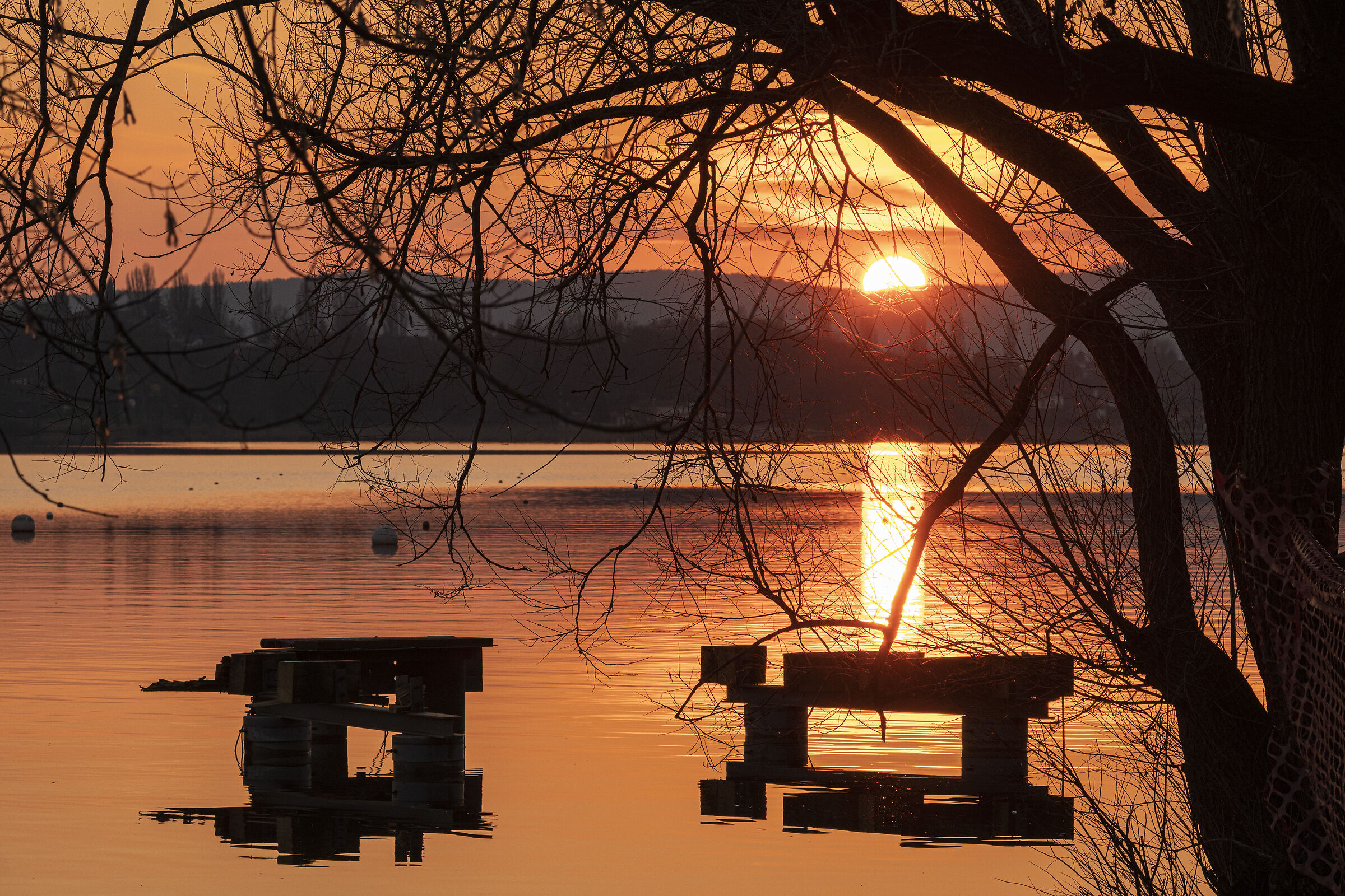 Sunset over Lake Varese