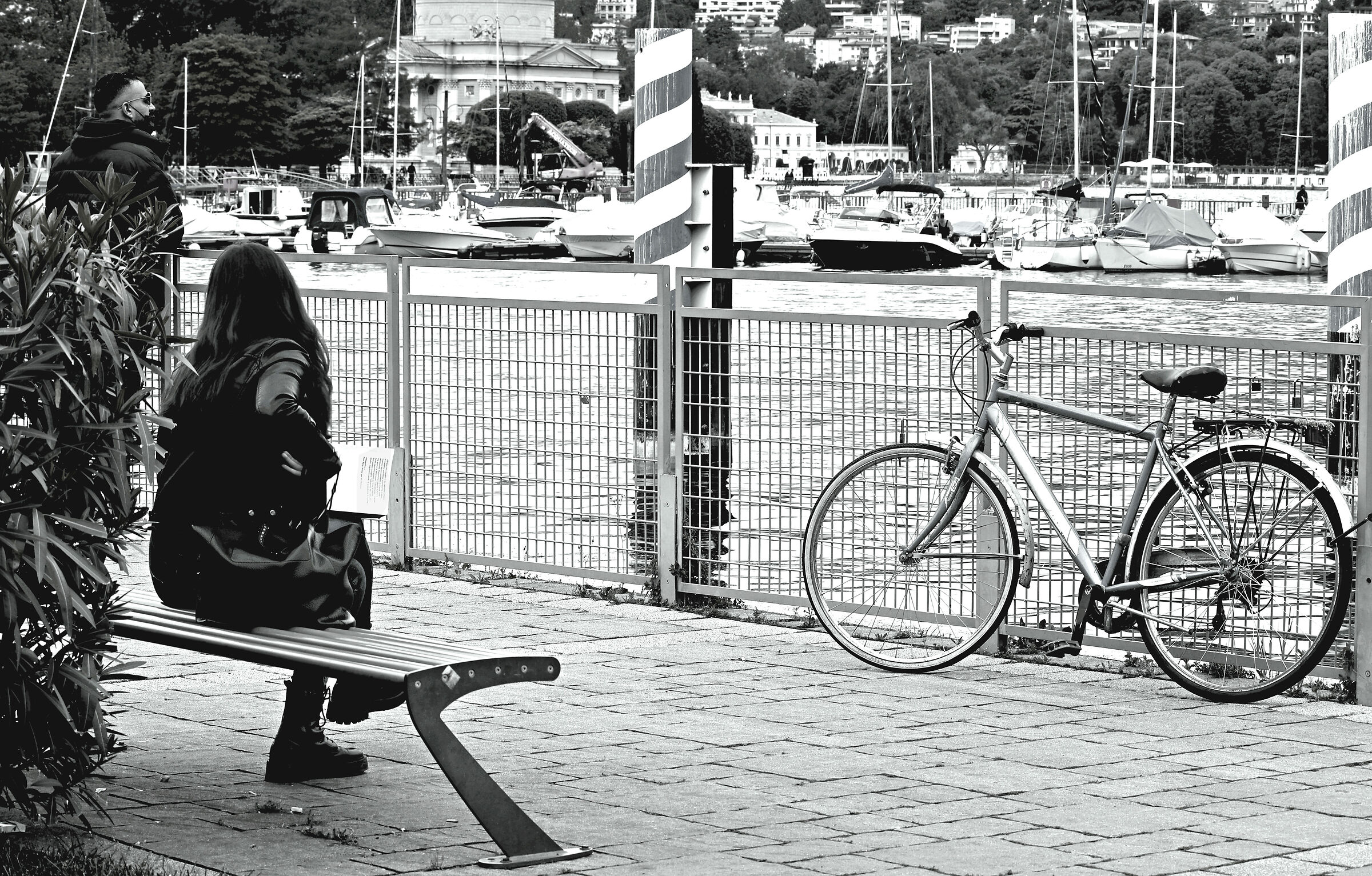 Lettrice sulla panchina