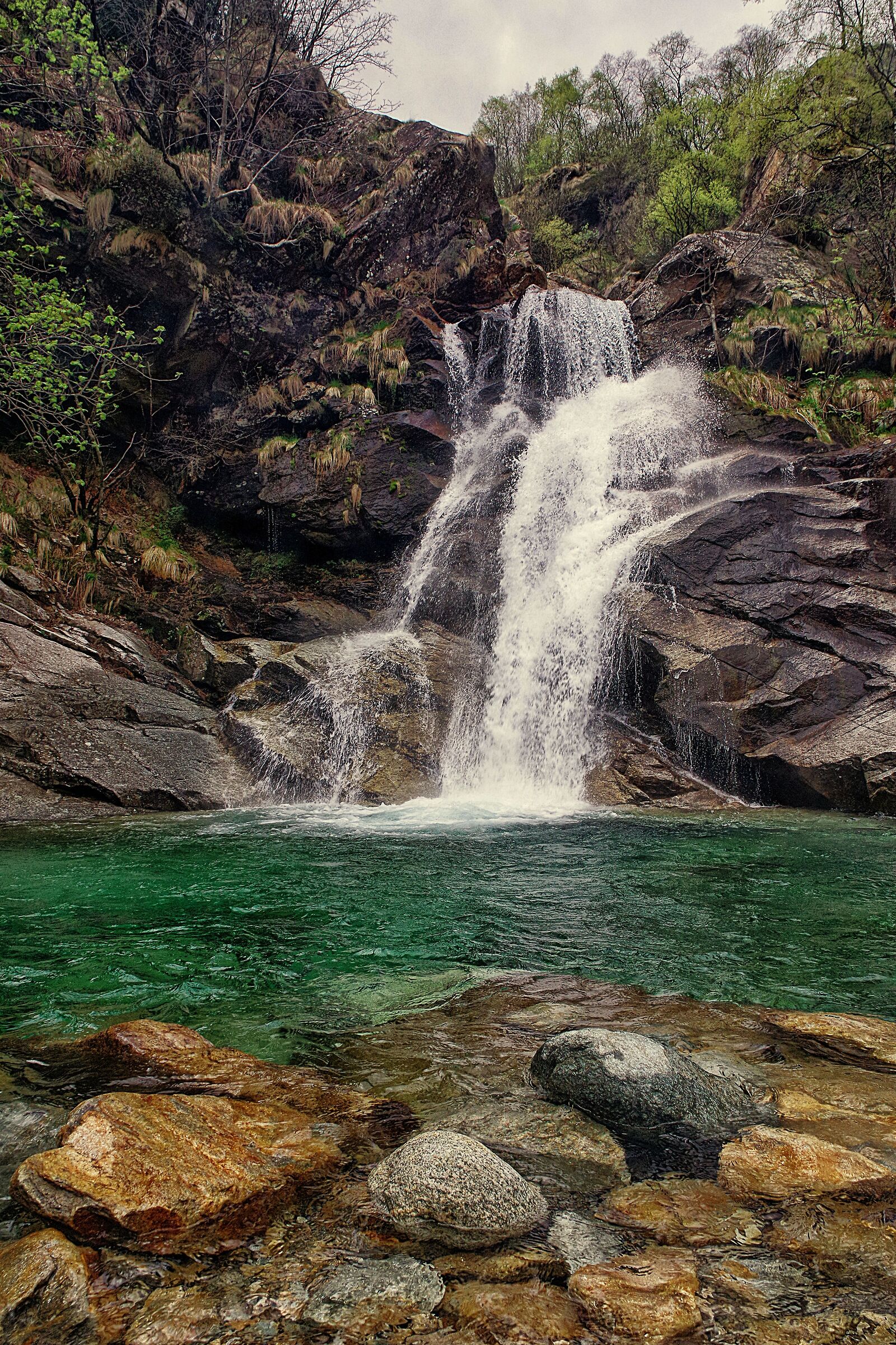 The Ribordone waterfall