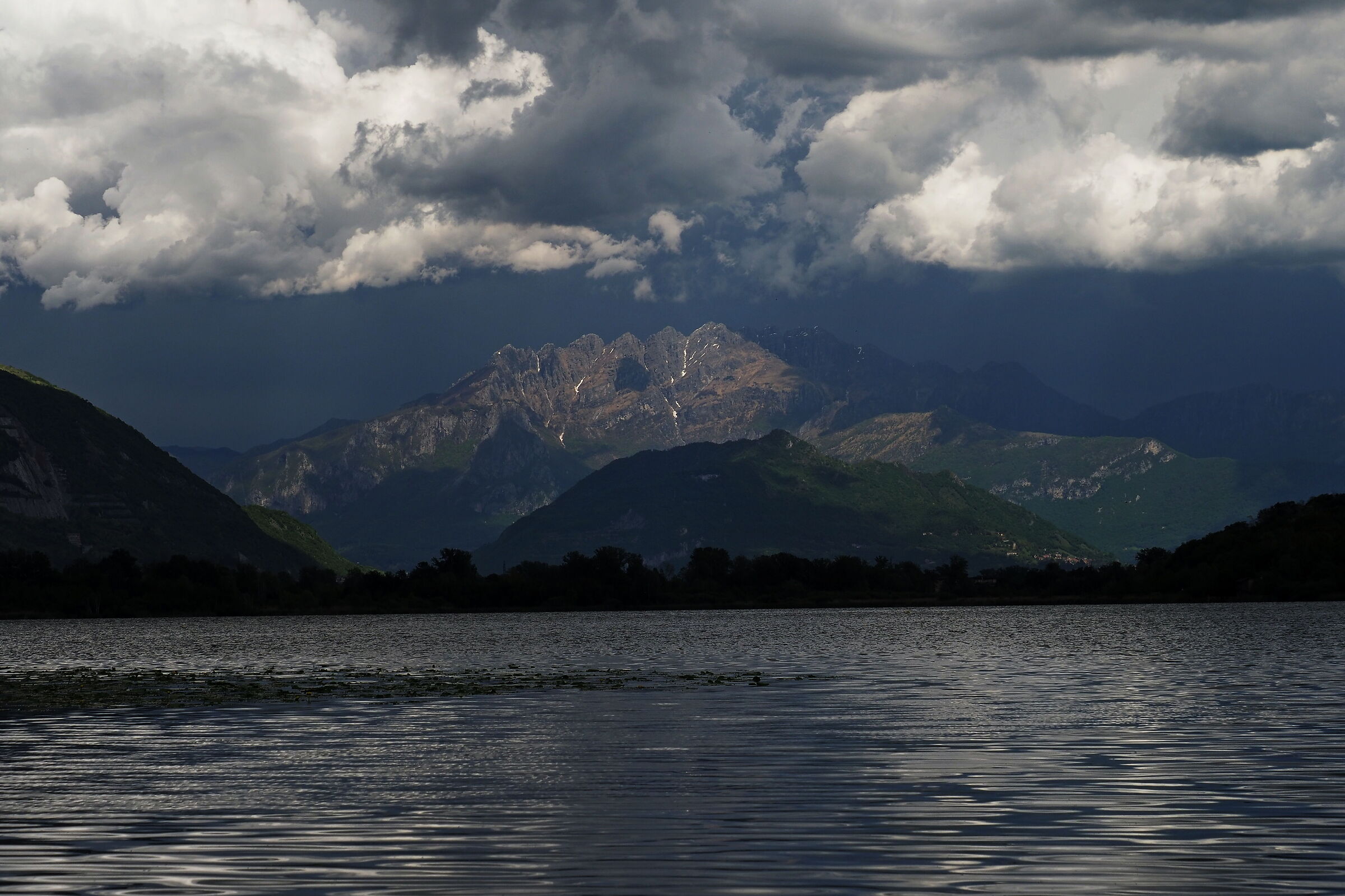 Lights on the Resegone.