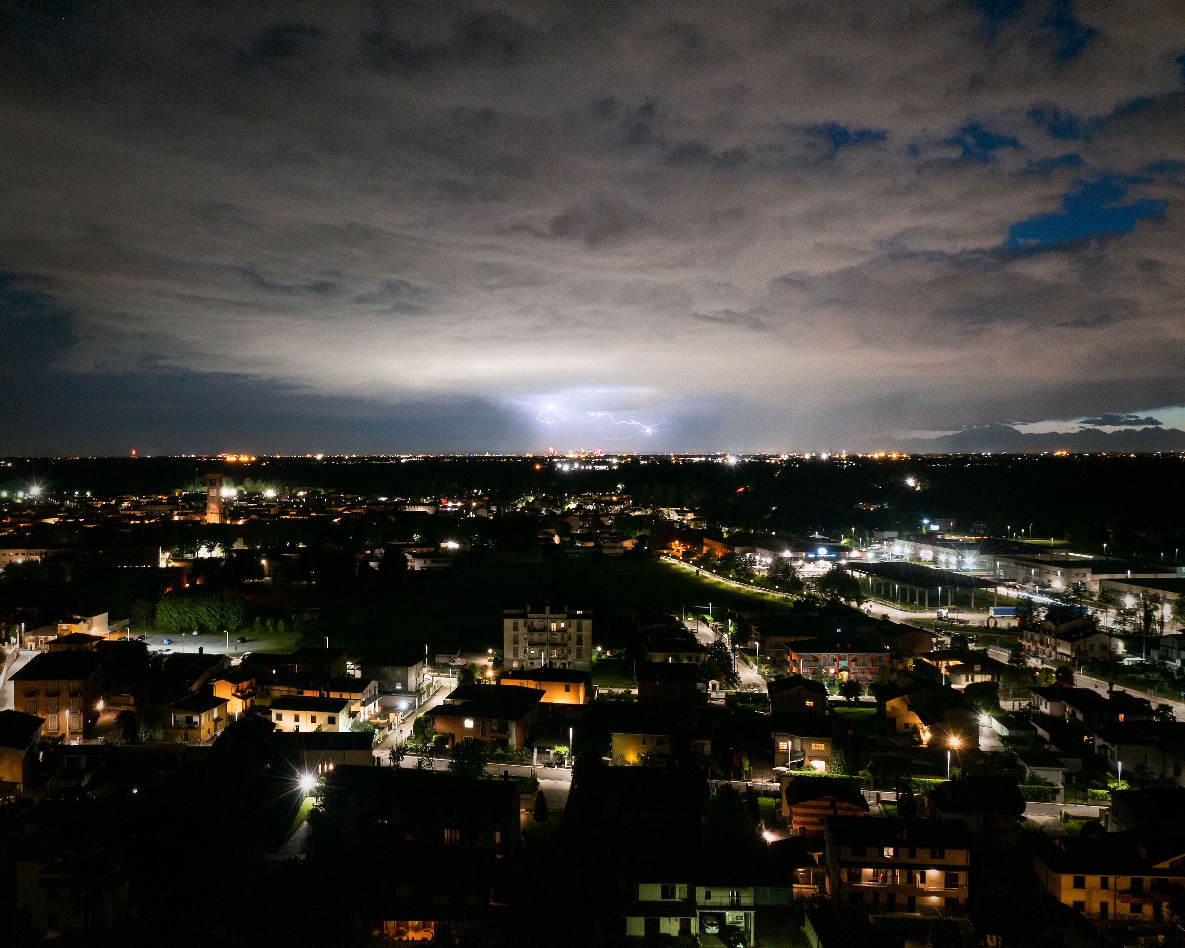 Lightning over Milan