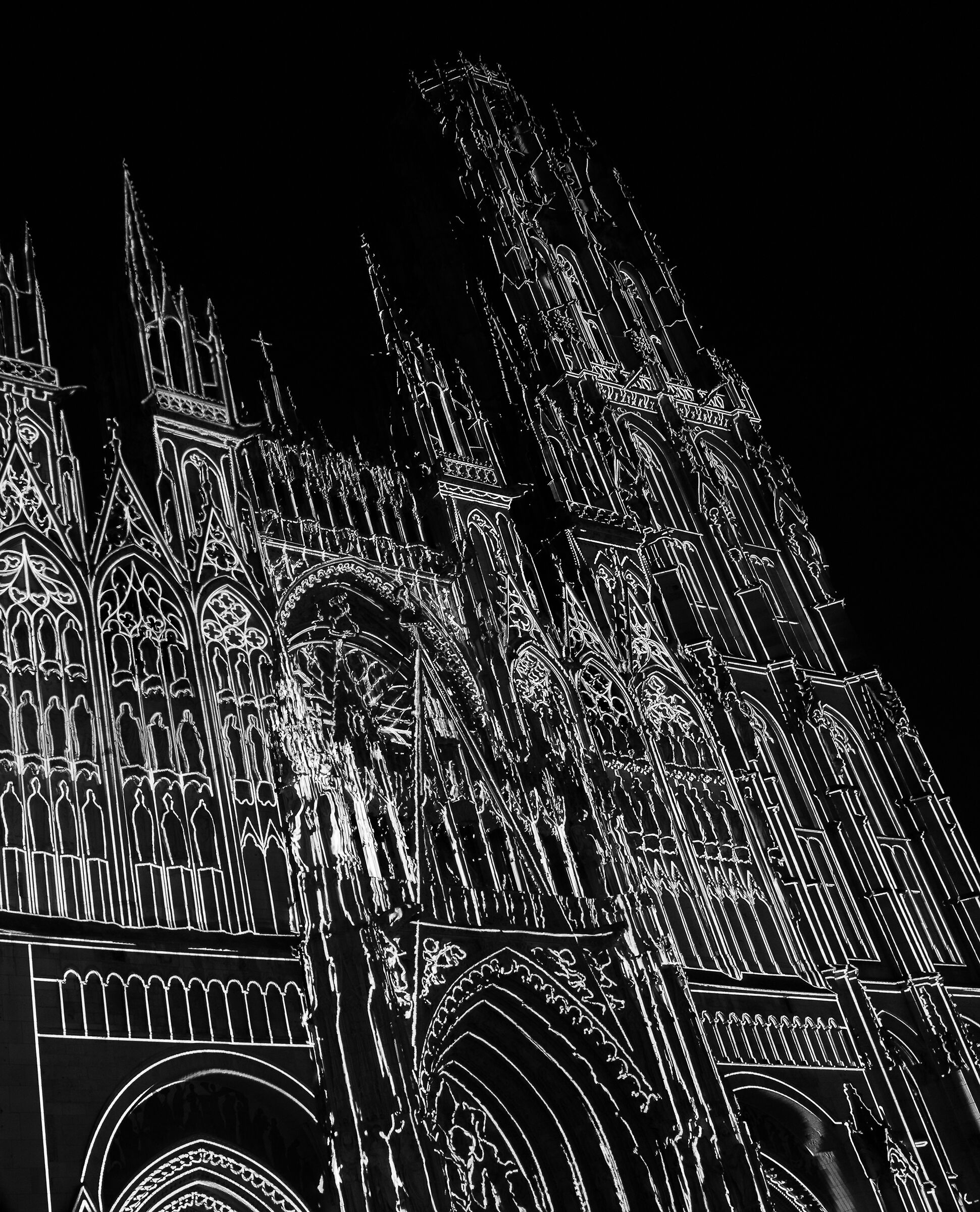 Proiezioni sulla cattedrale di Rouen