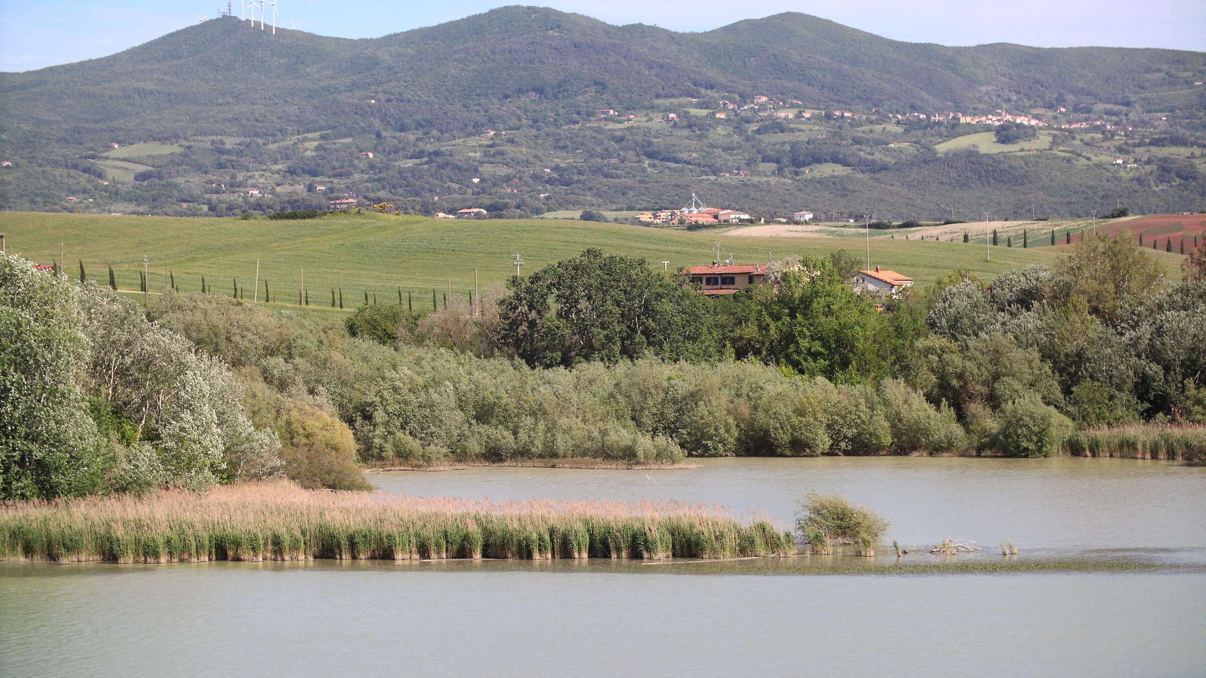 panoramic Lake Santa Luce. Tuscany