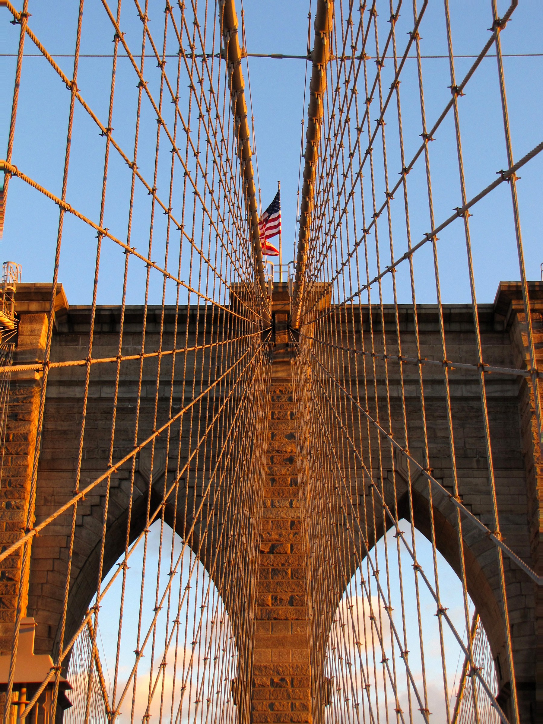 Sunset Brooklyn's bridge