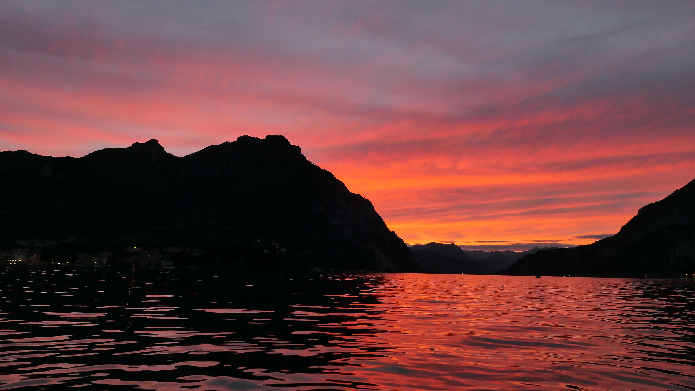 Fiery sunset lecchese