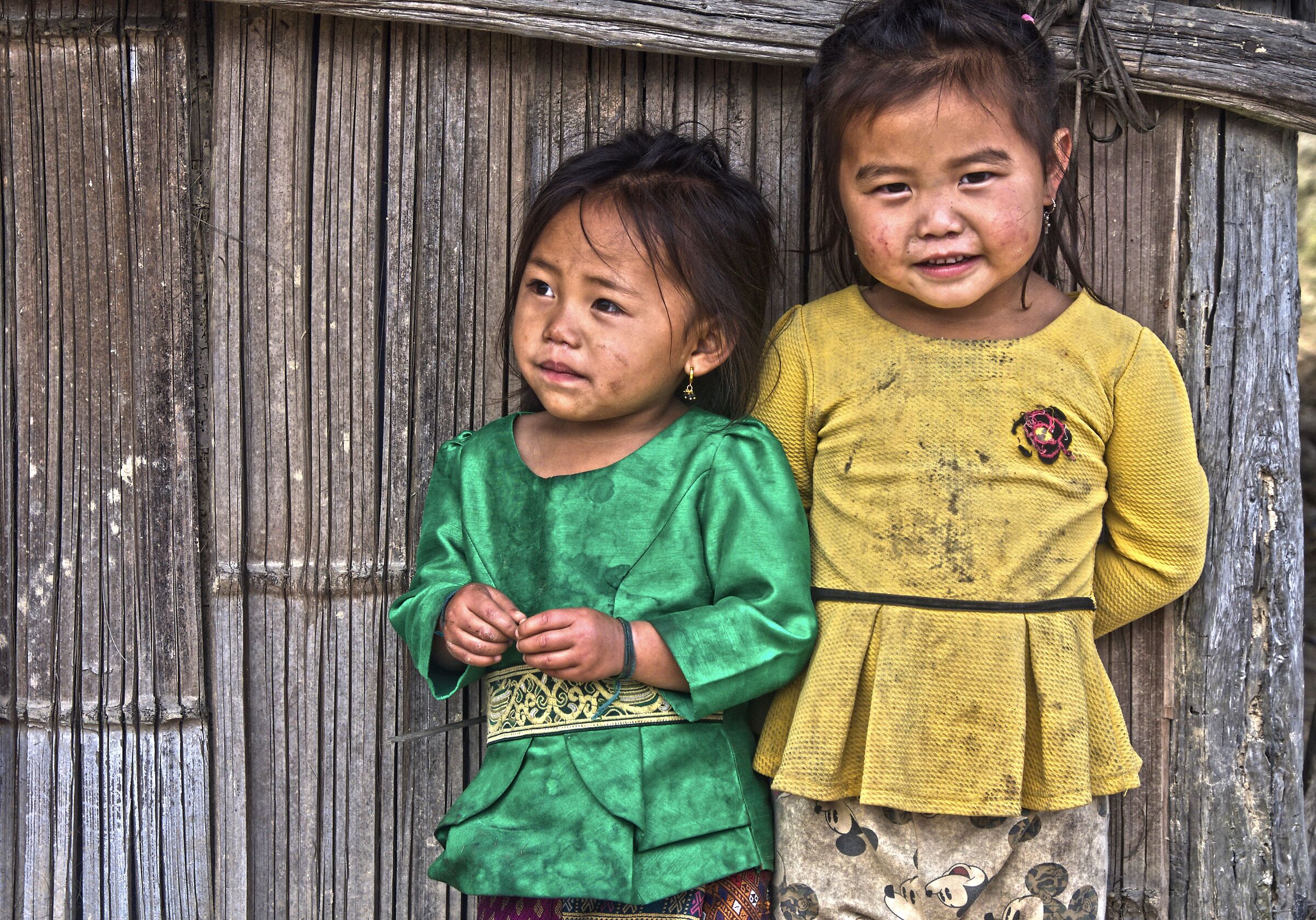 Ethnic village in Laos children