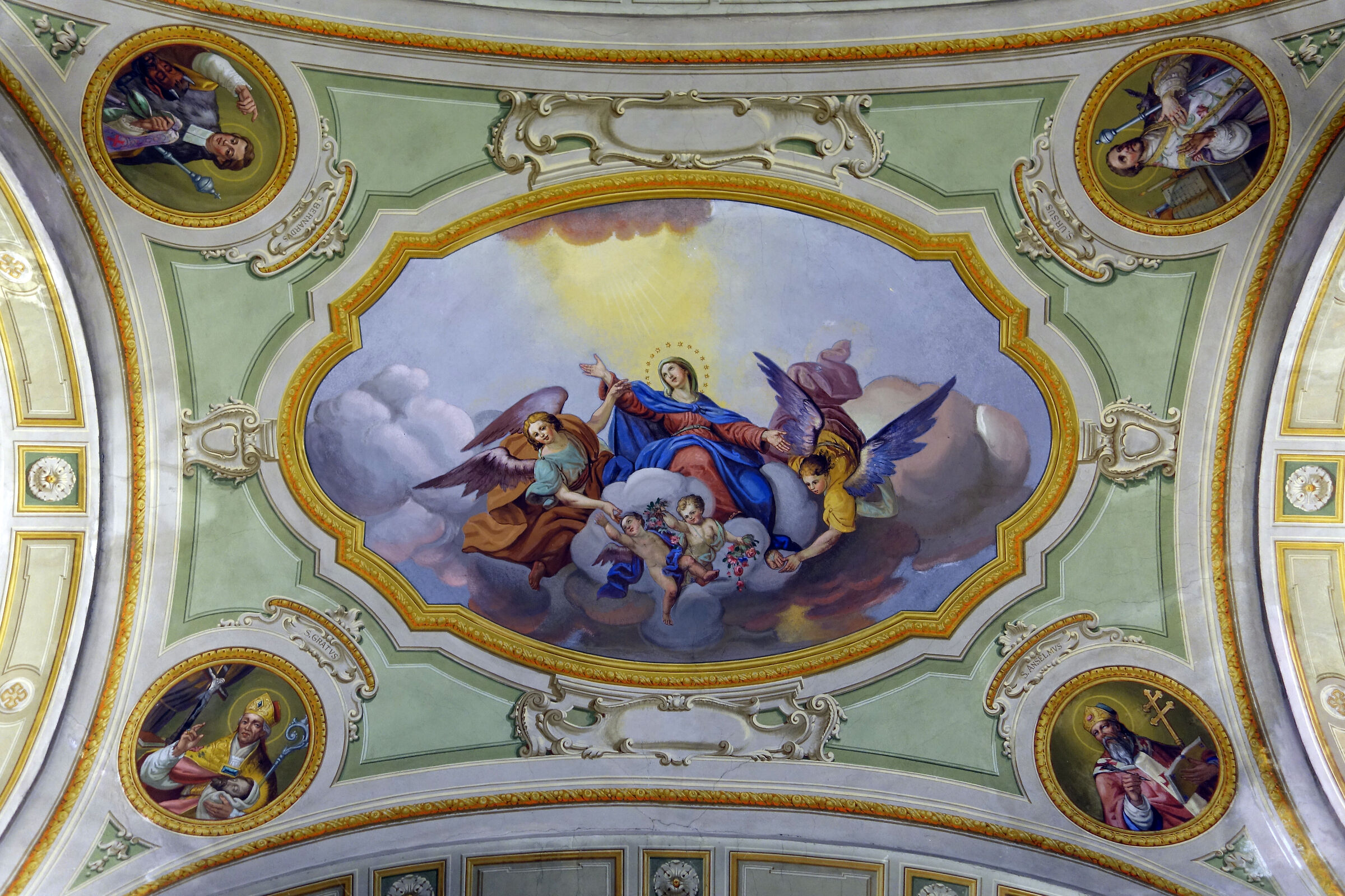 Painting located in the Sanctuary of Notre-Dame de Gu&eacute...